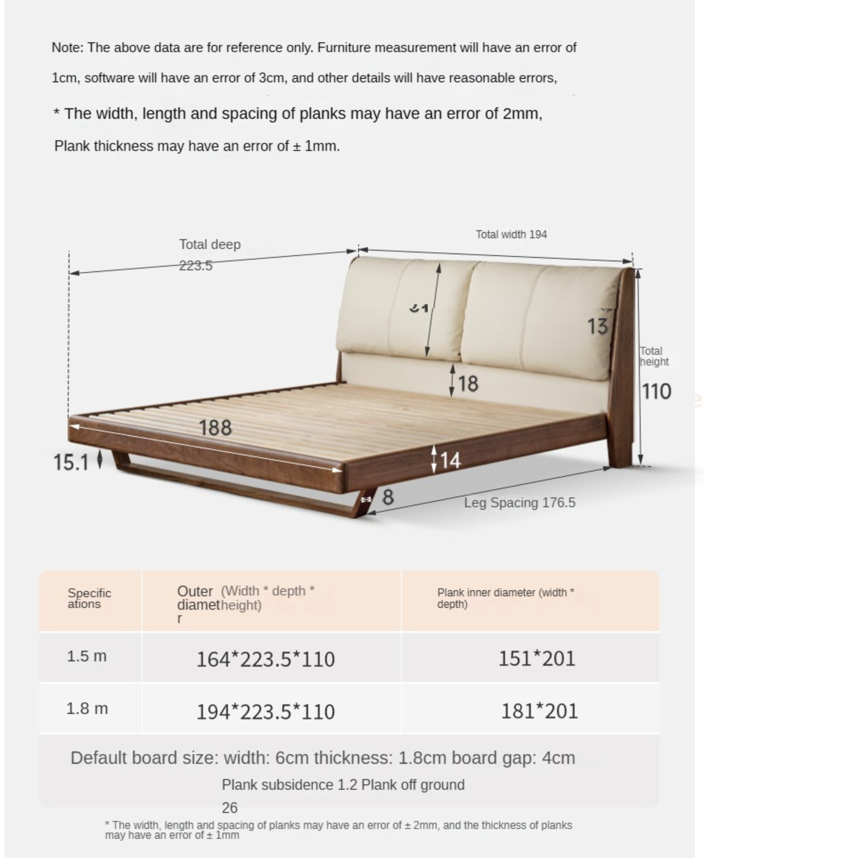 Black Walnut Solid Wood Genuine Leather Soft Bed Italian Light Luxury