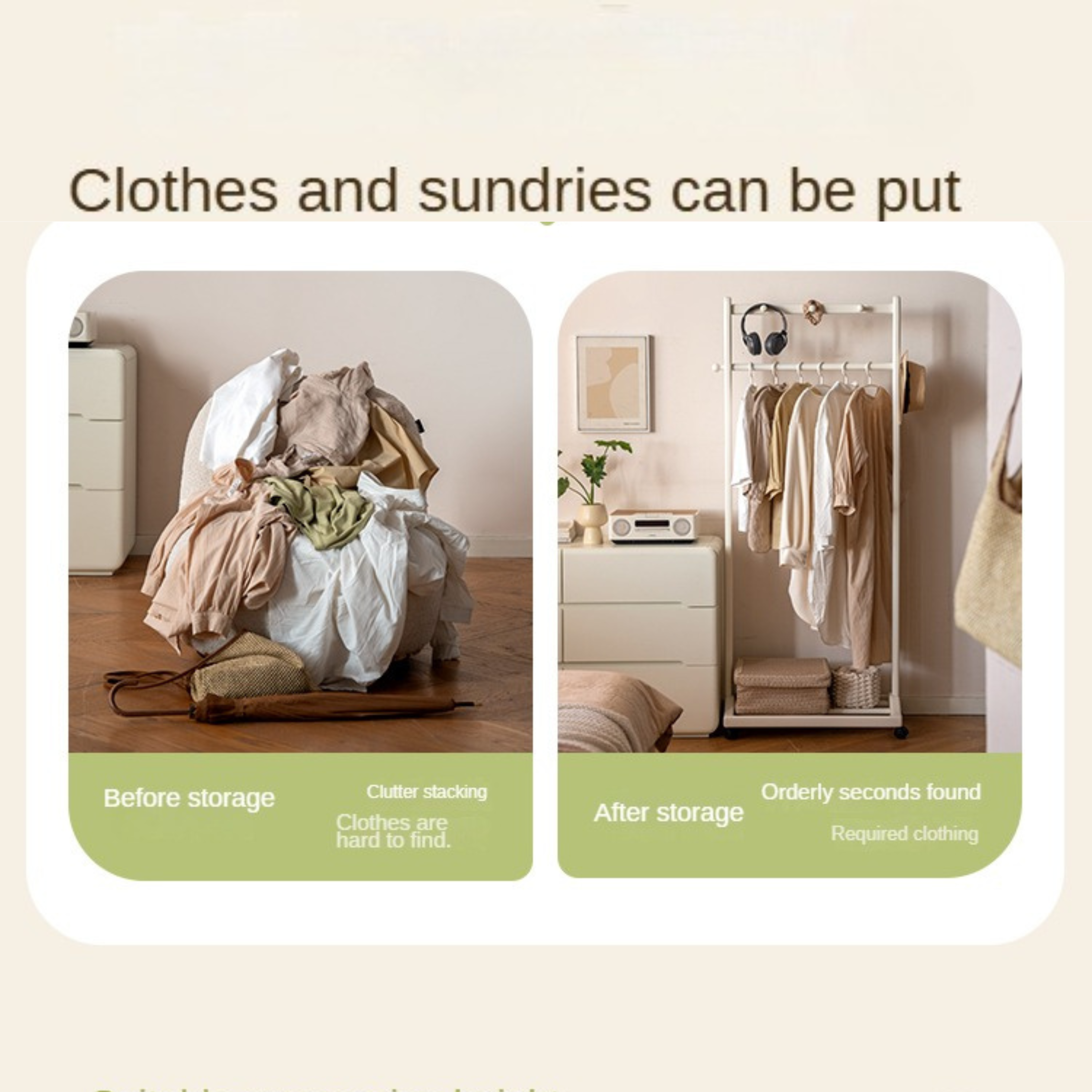 Birch Solid Wood White Cream Style Hanger