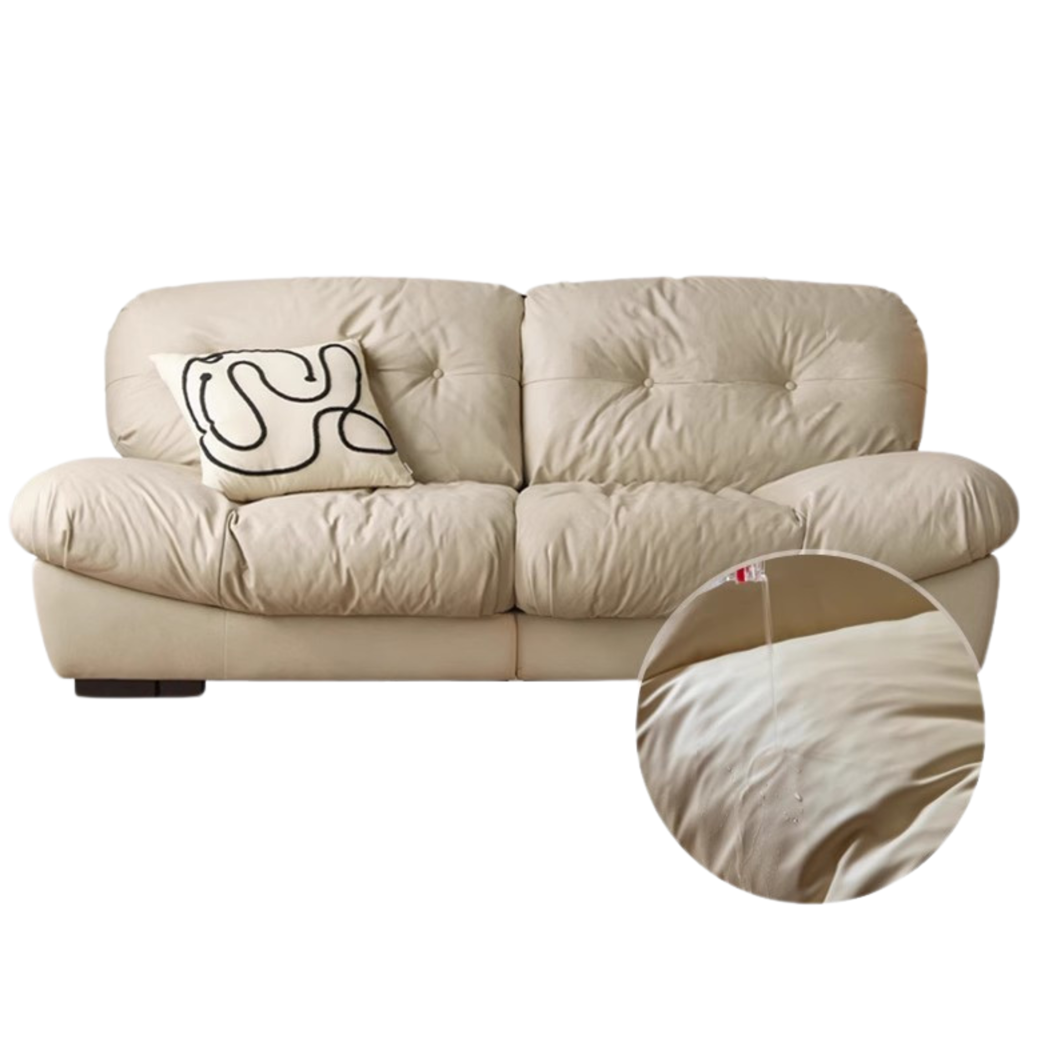 Italian style cloud sofa, frame Russian birch wood)