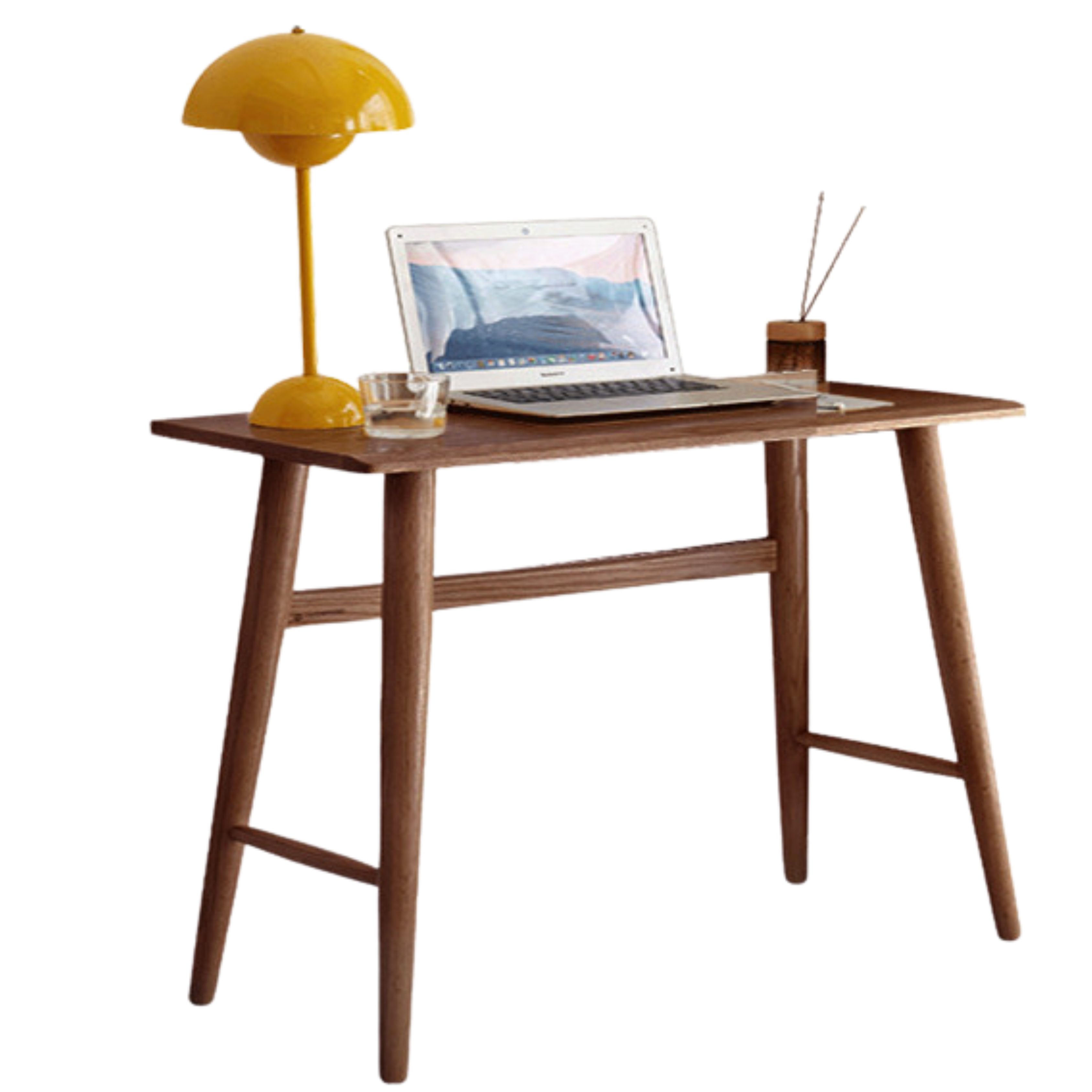 Oak, Cherry Solid Wood Narrow Office Desk