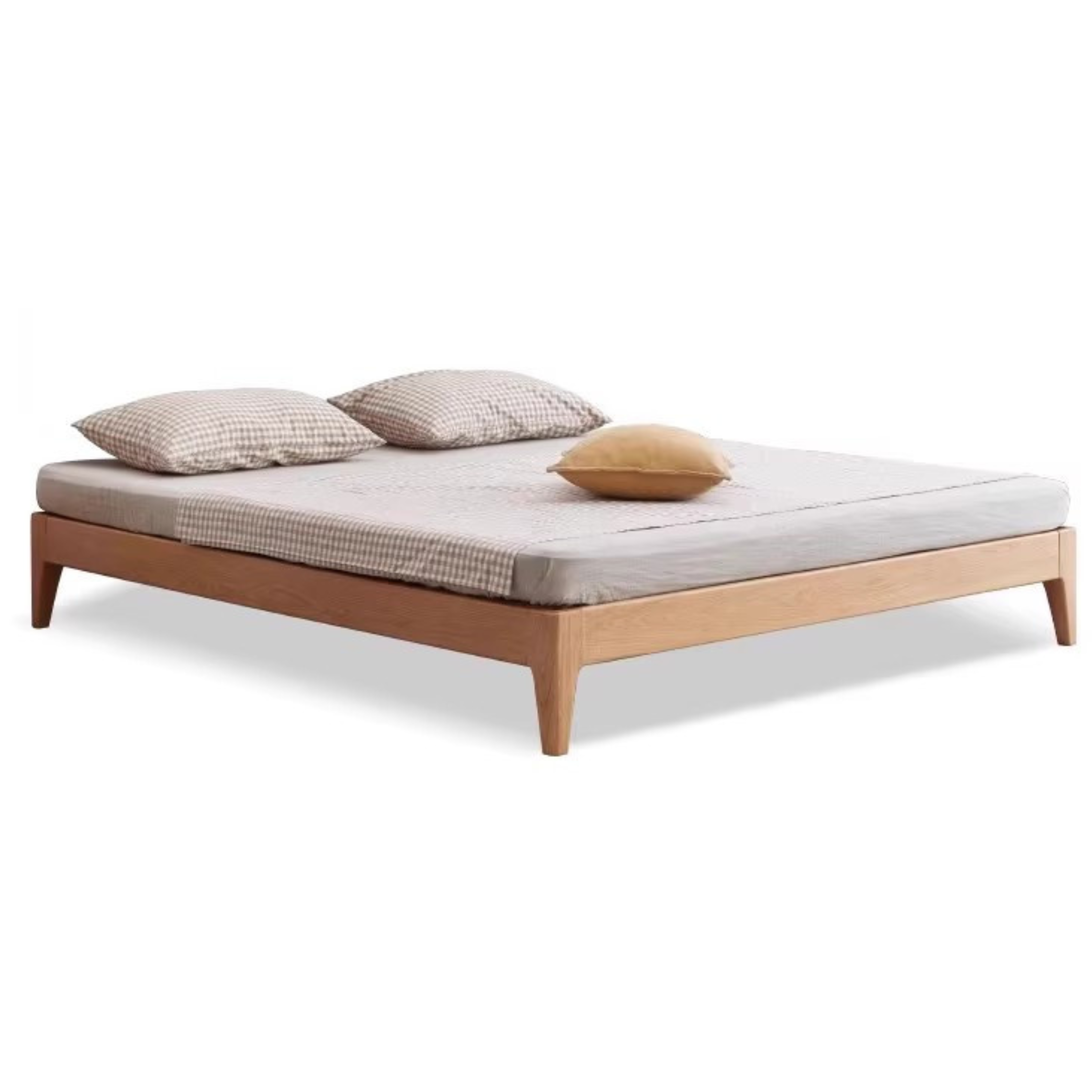 Oak solid wood tatami bed modern minimalist.