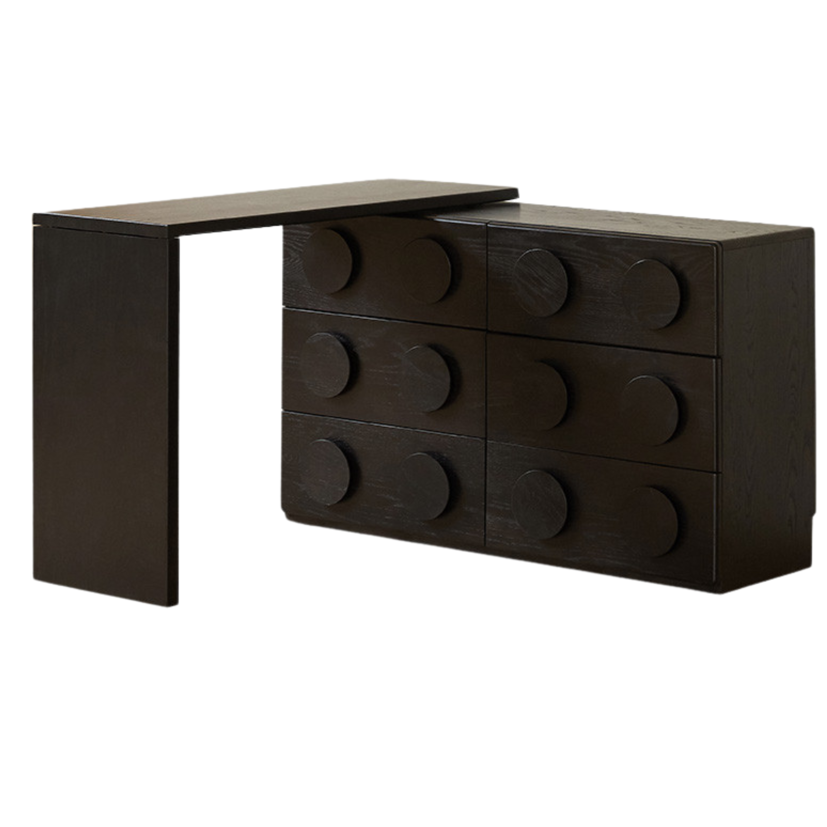 Oak Solid Wood smoky color retro Dressing Table