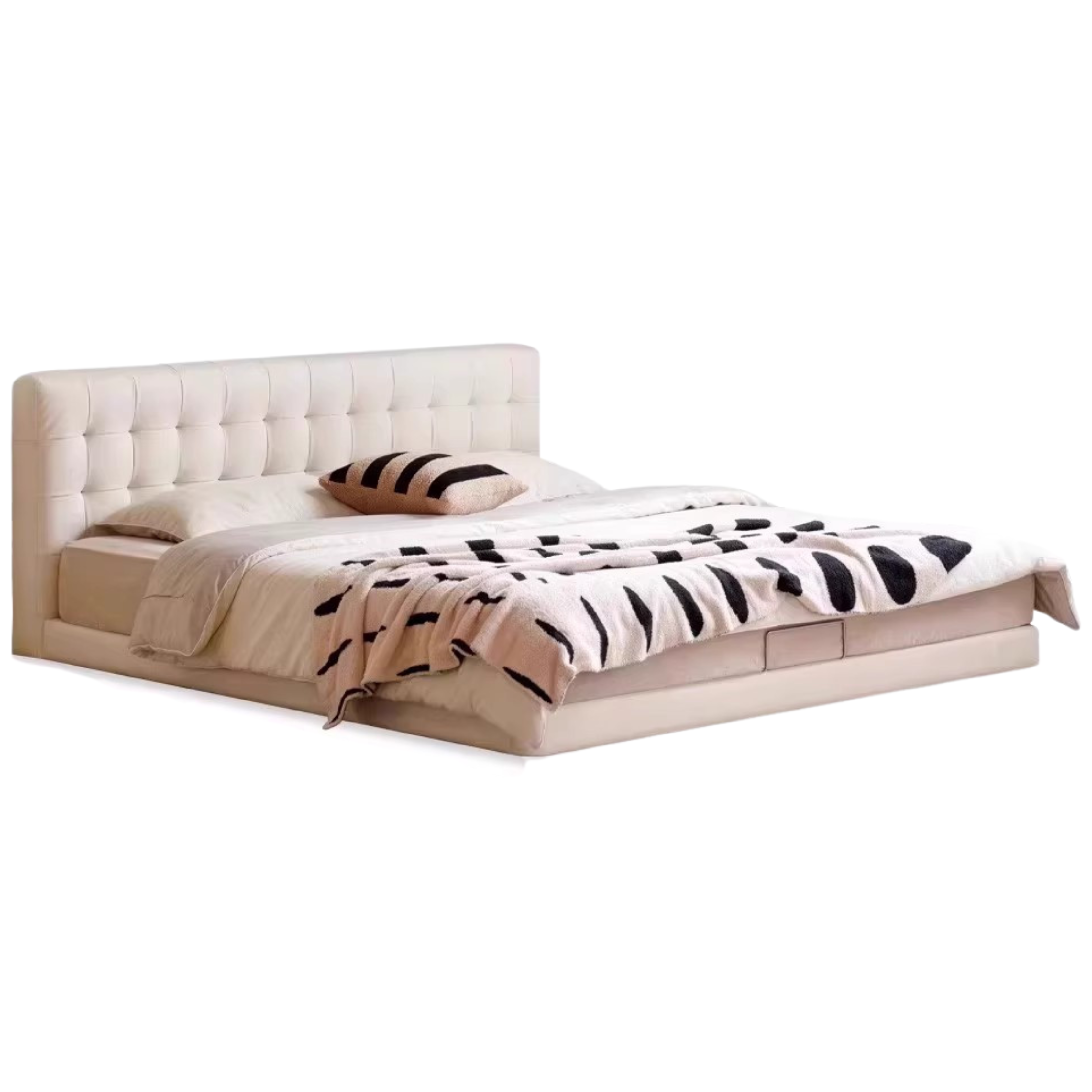 Organic Leather Art floor Bed