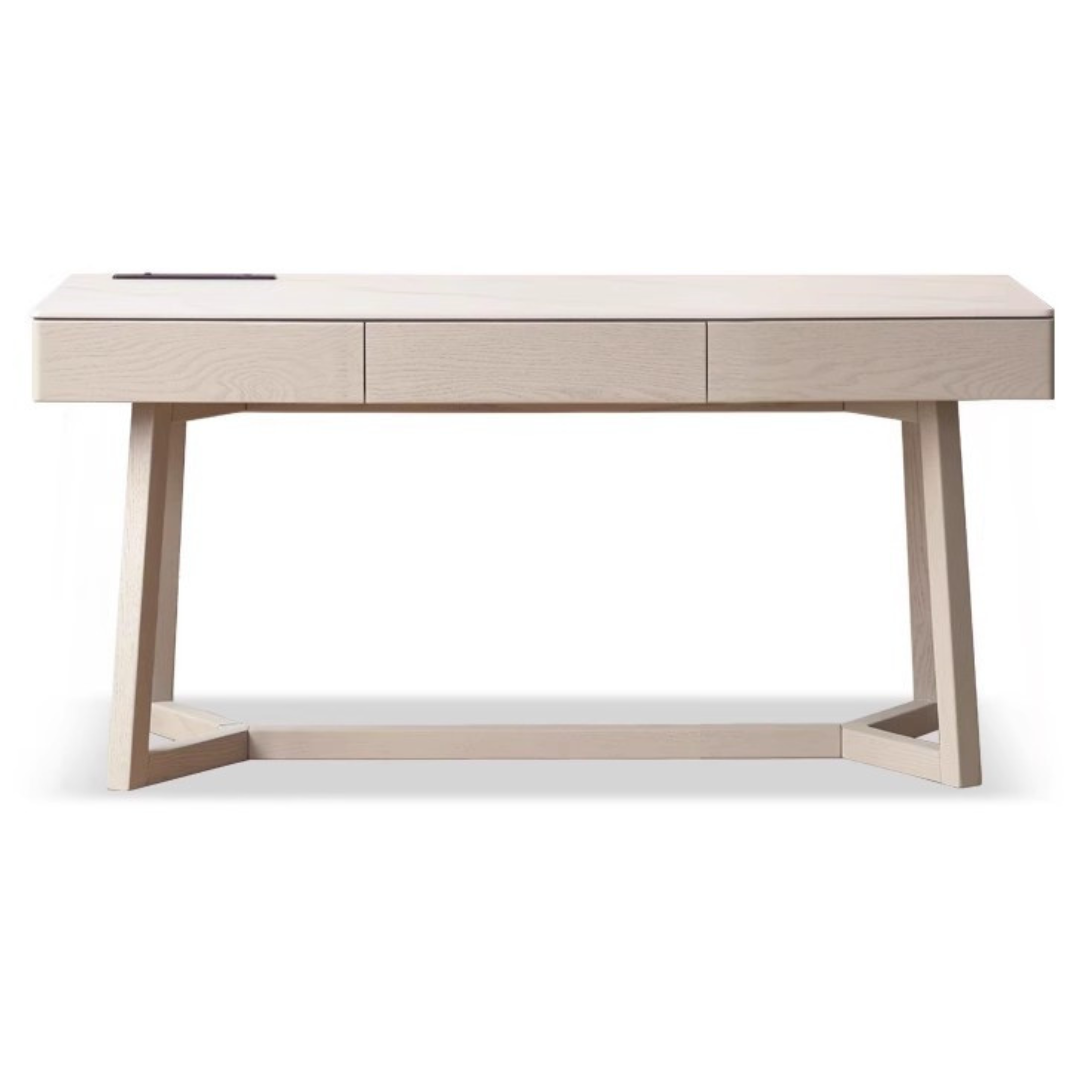 Oak, Poplar Solid Wood Slate Warm Elegant Desk With Drawer