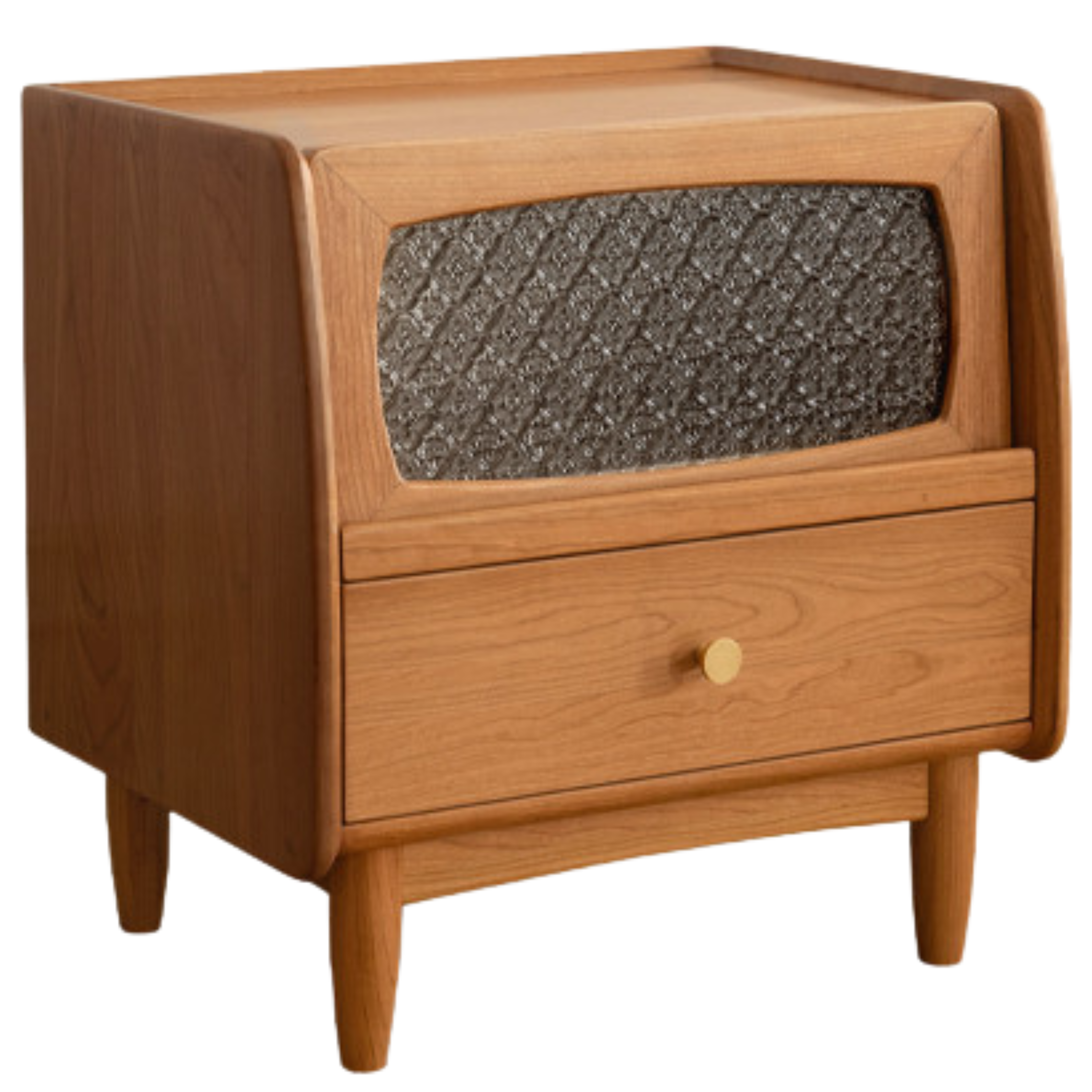 Cherry Solid Wood Retro Nightstand