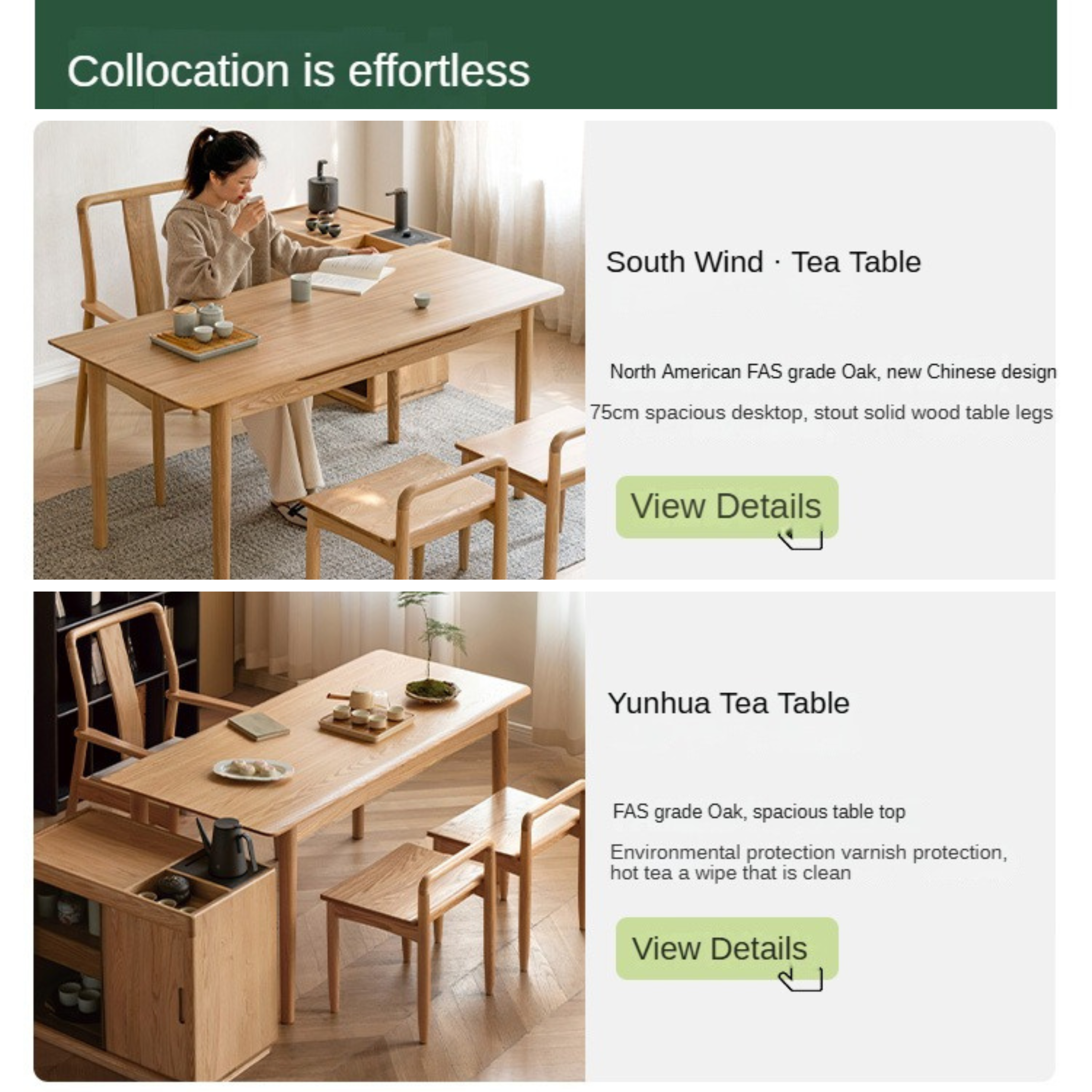 Oak Solid Wood Modern Soft Tea Stool
