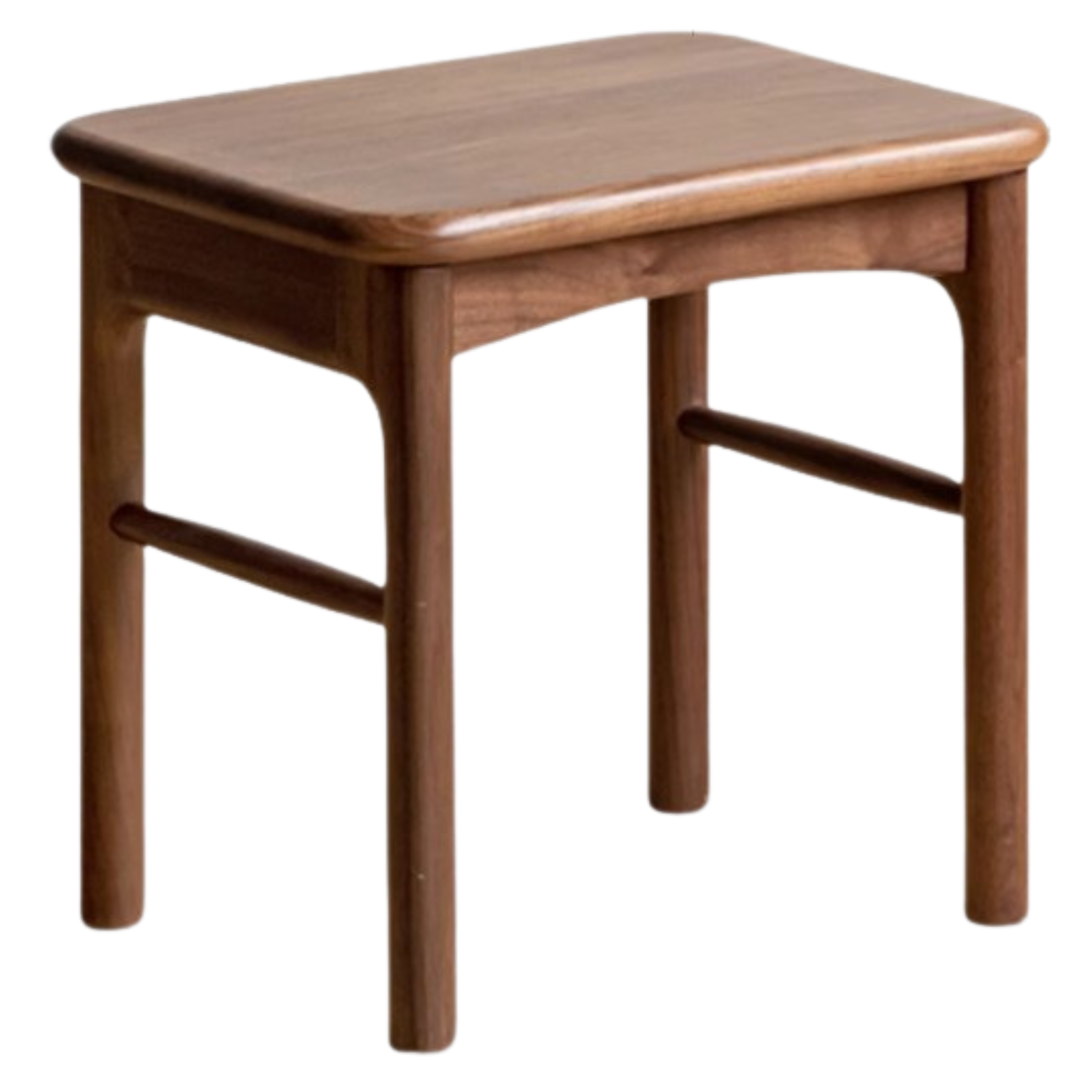 Oak, Black Walnut Solid Wood Tea Stool, Long Stool