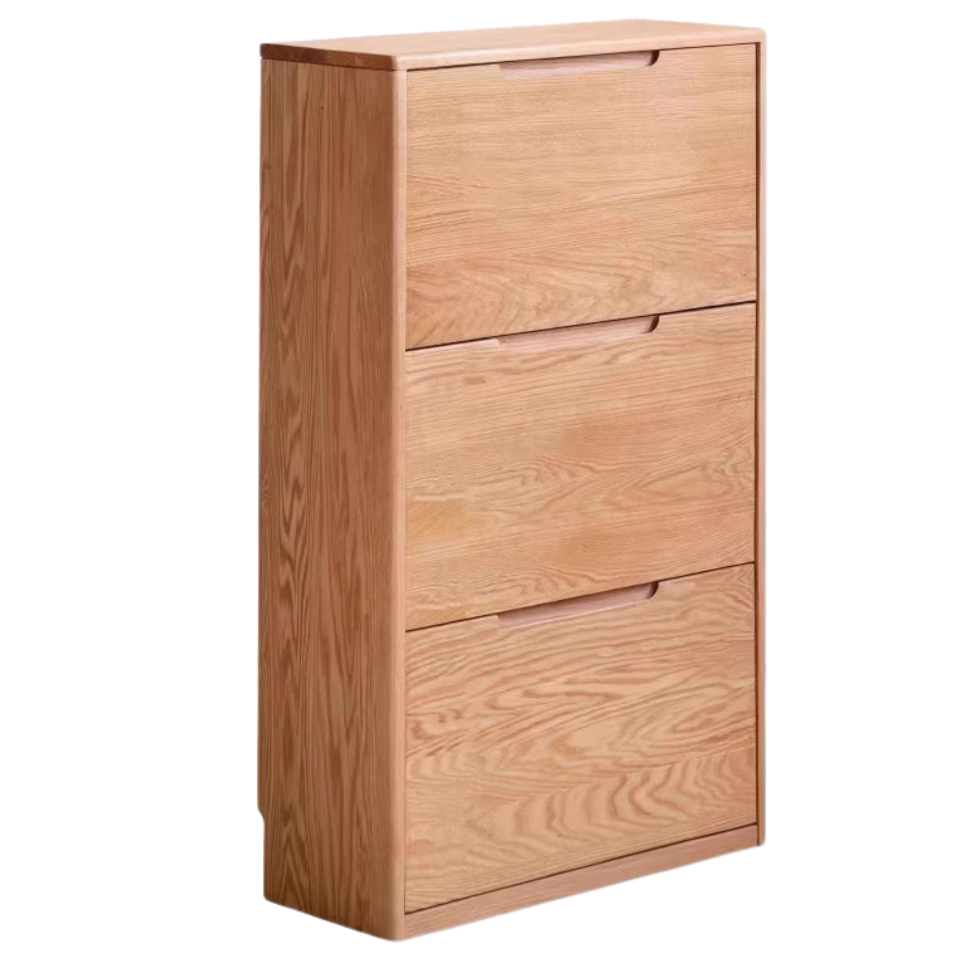 Oak solid wood ultra-thin shoe cabinet home door entry porch cabinet
