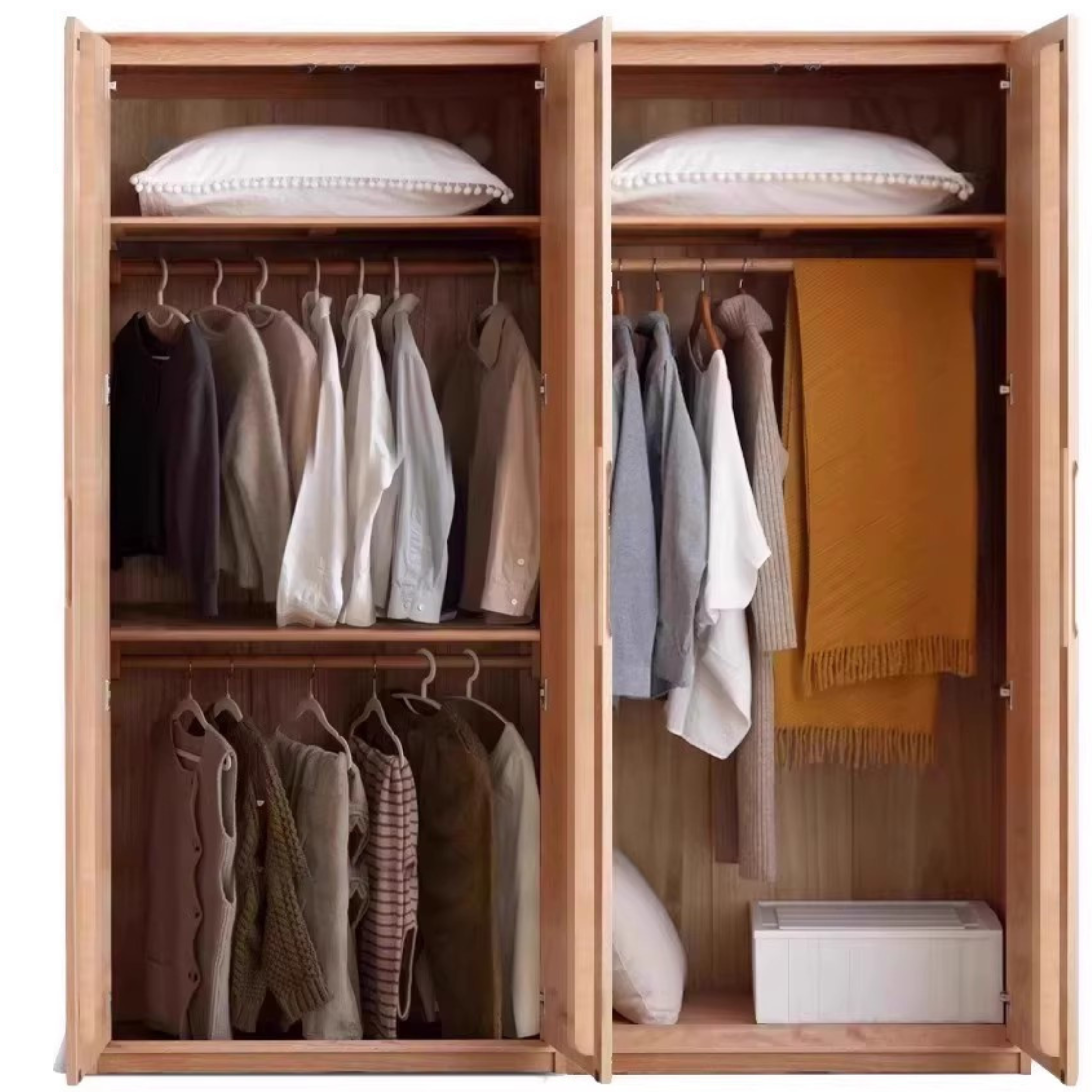 Ash solid wood wardrobe modern::