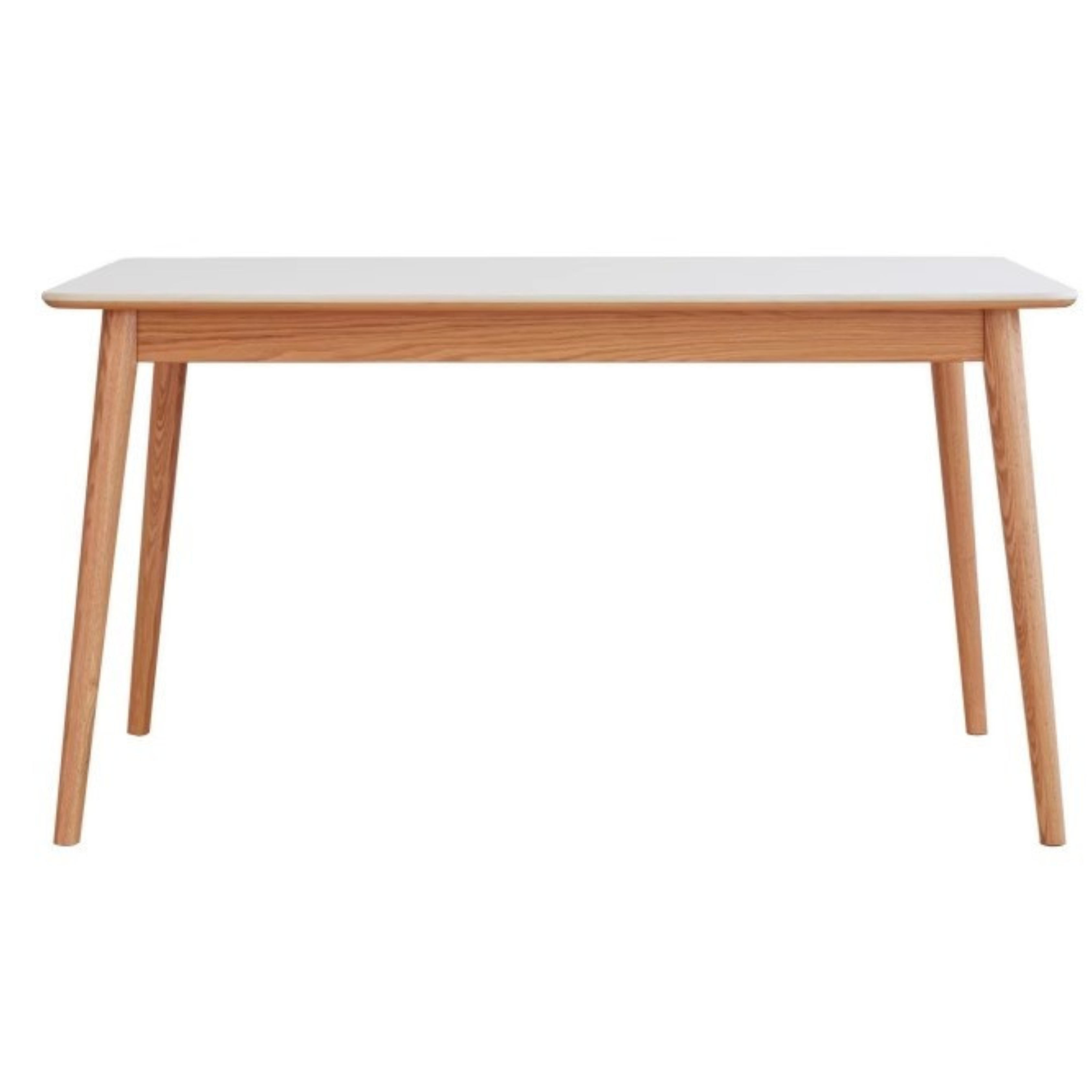 Oak Solid Wood Dining Table With Rock Slab Surface