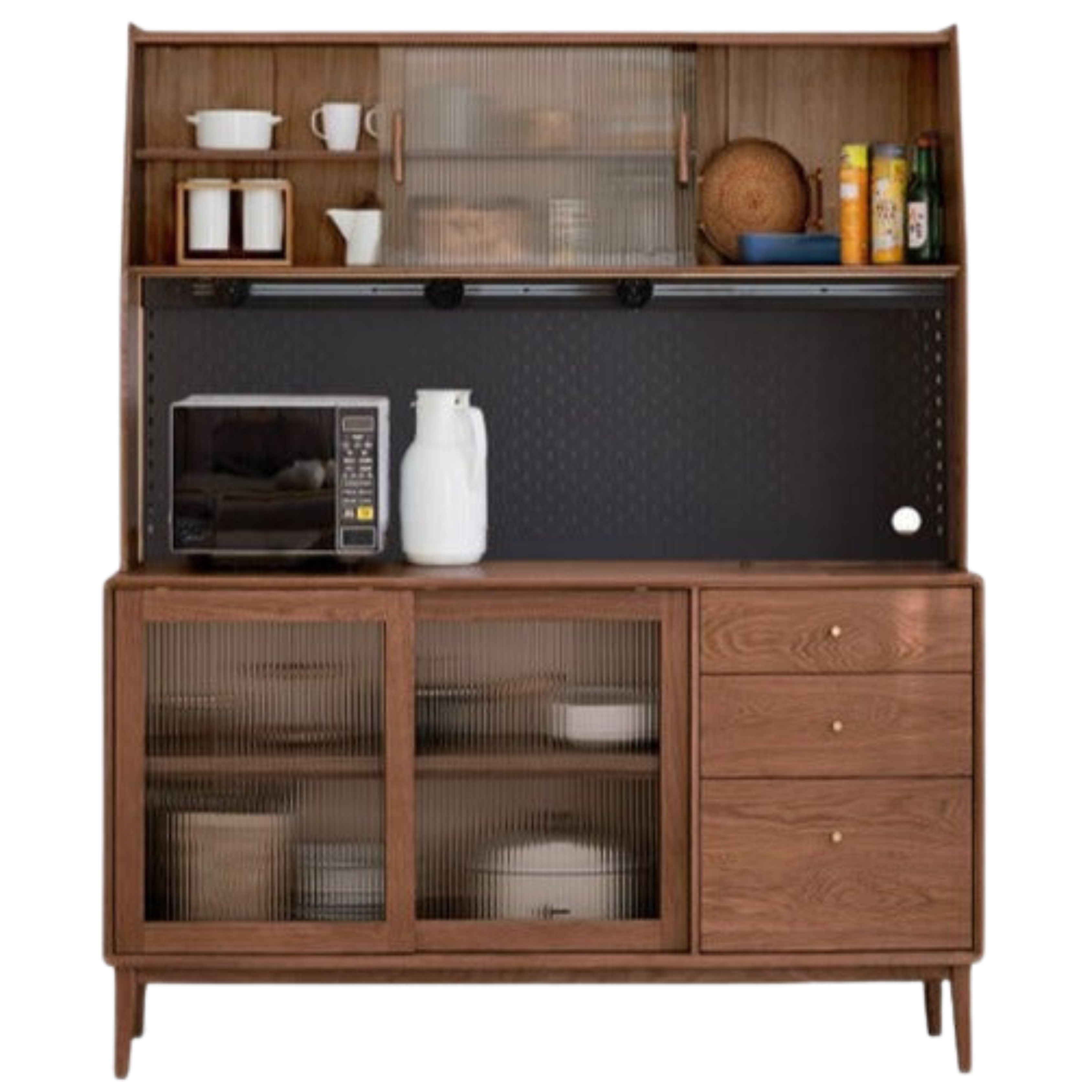 Oak Solid Wood Sideboard, Buffet Cabinet