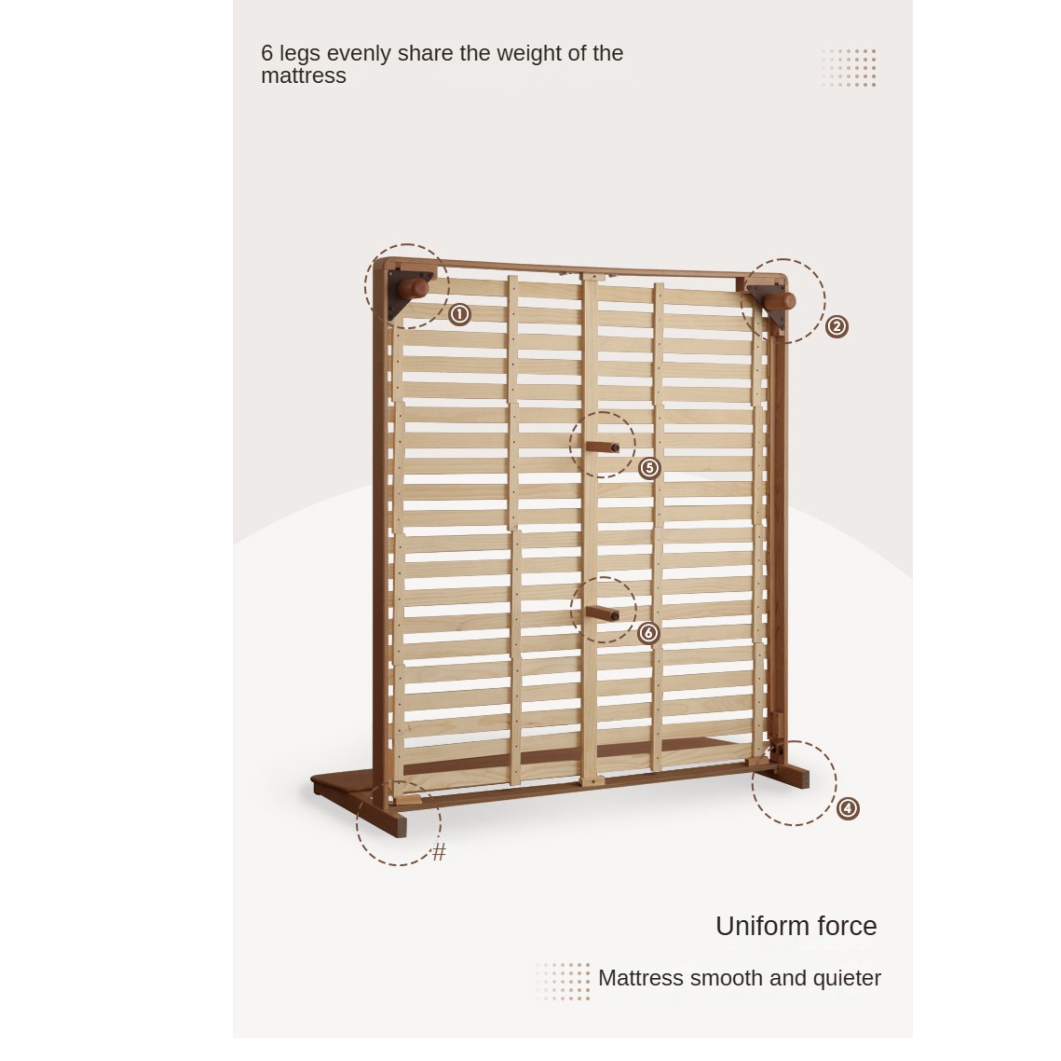 Oak Solid Wood Nordic Bed Modern
