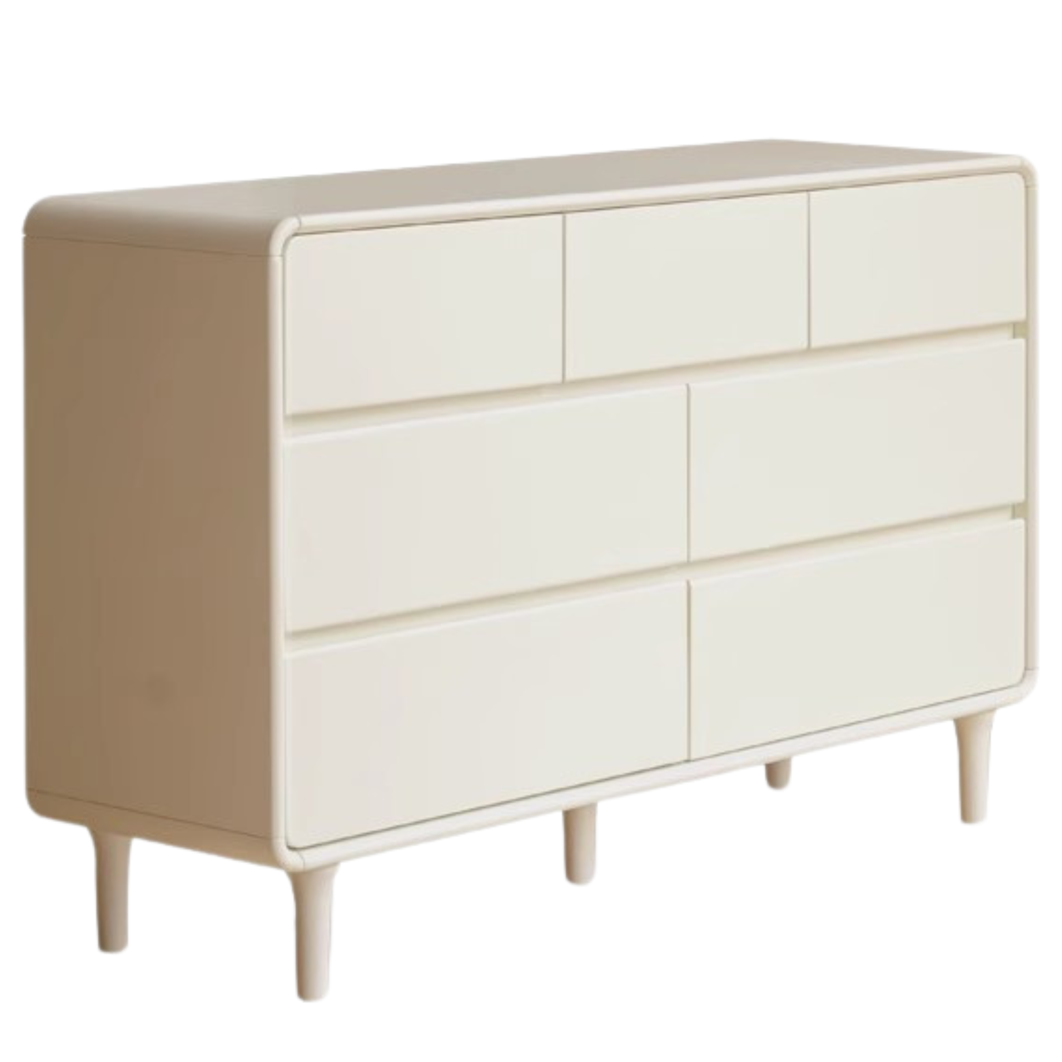 Ash solid wood Cream style chest of drawers