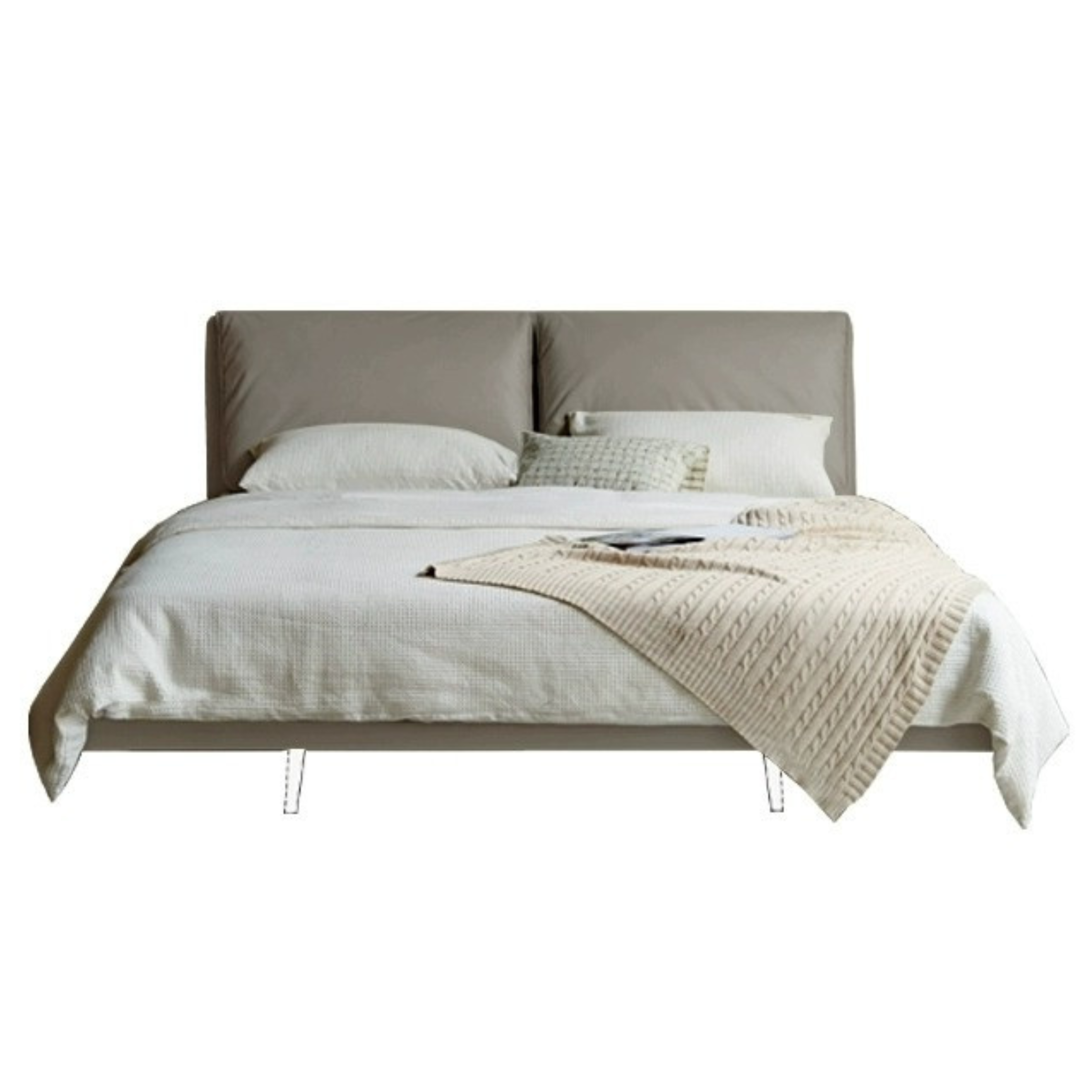 Suspension technology fabric.bed,leather bed with light
