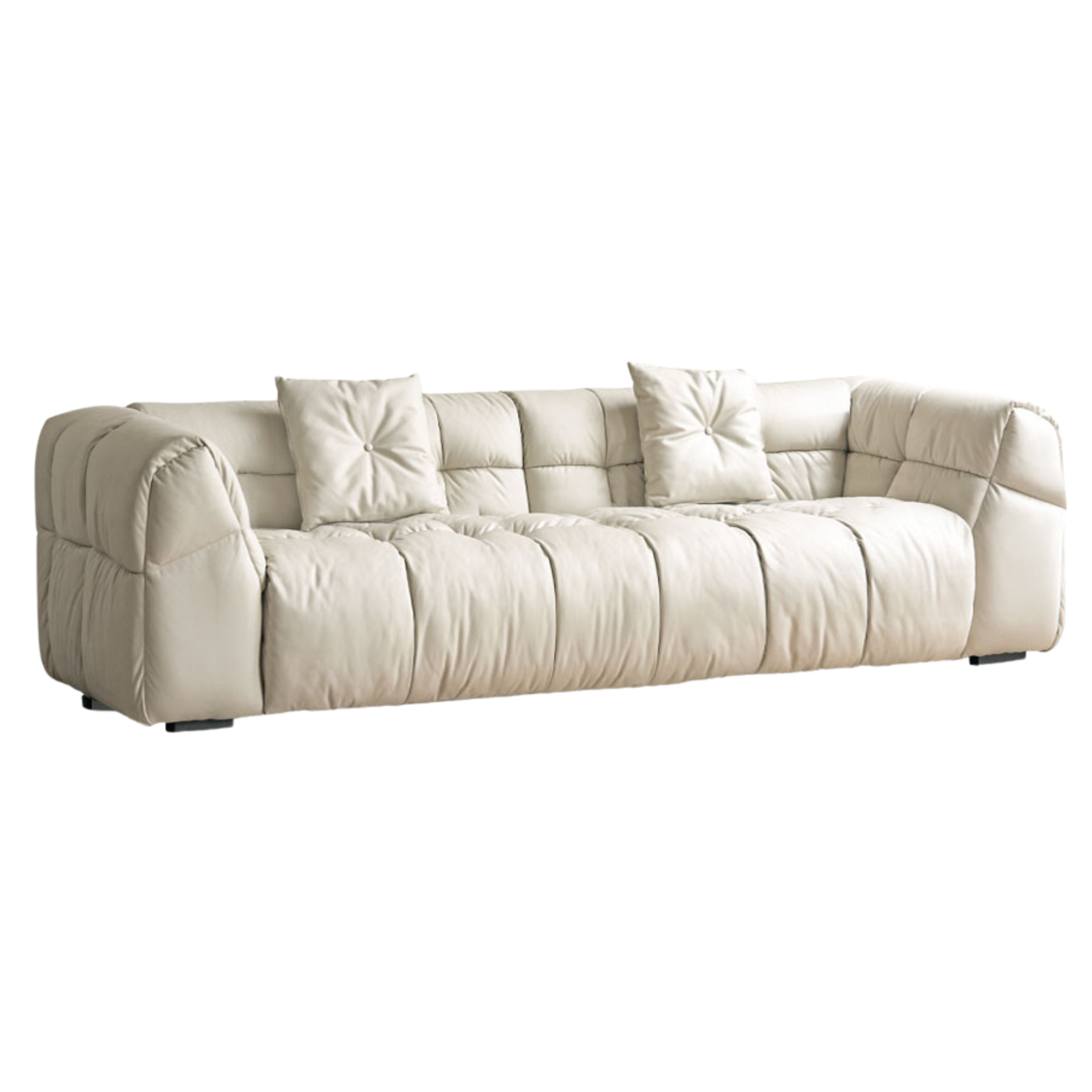 Genuine Leather,Technology cloth sofa cream wind)