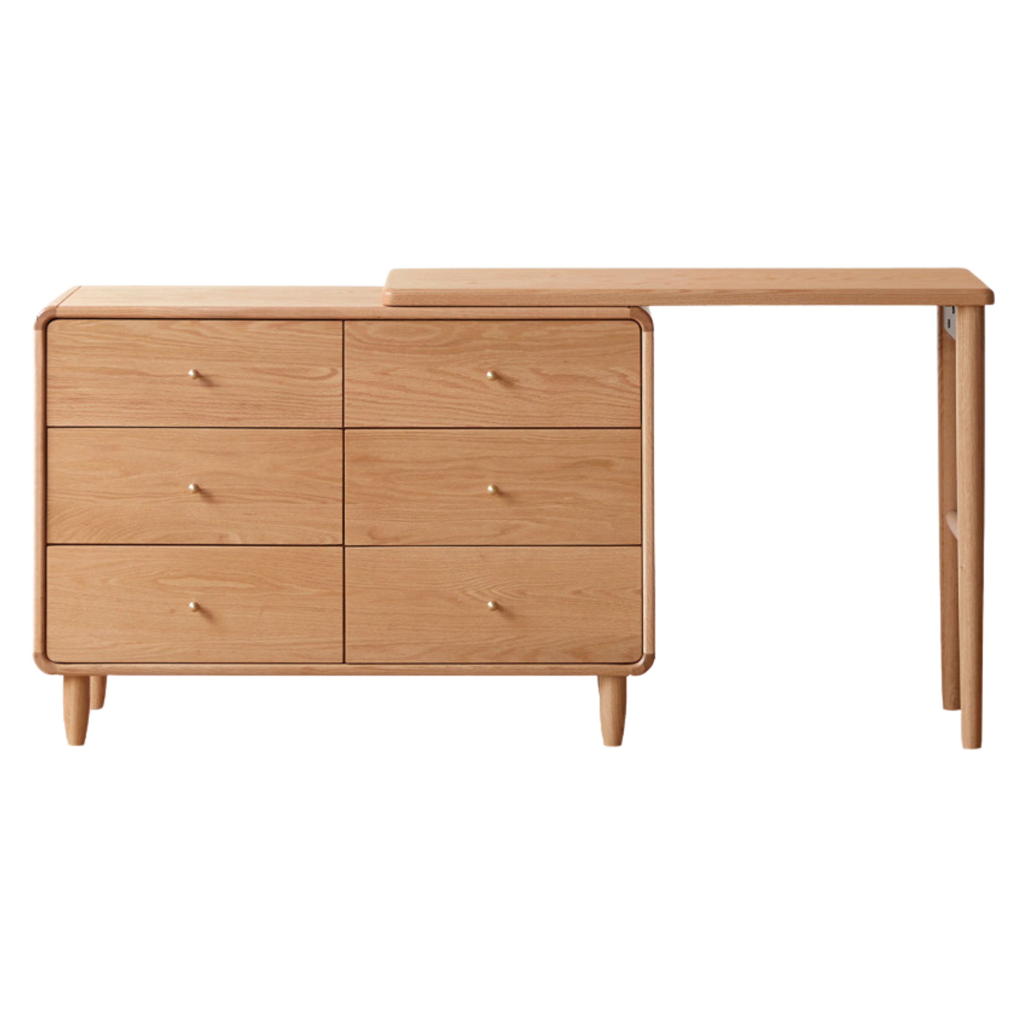 Oak Solid Wood Retractable Dressing Table