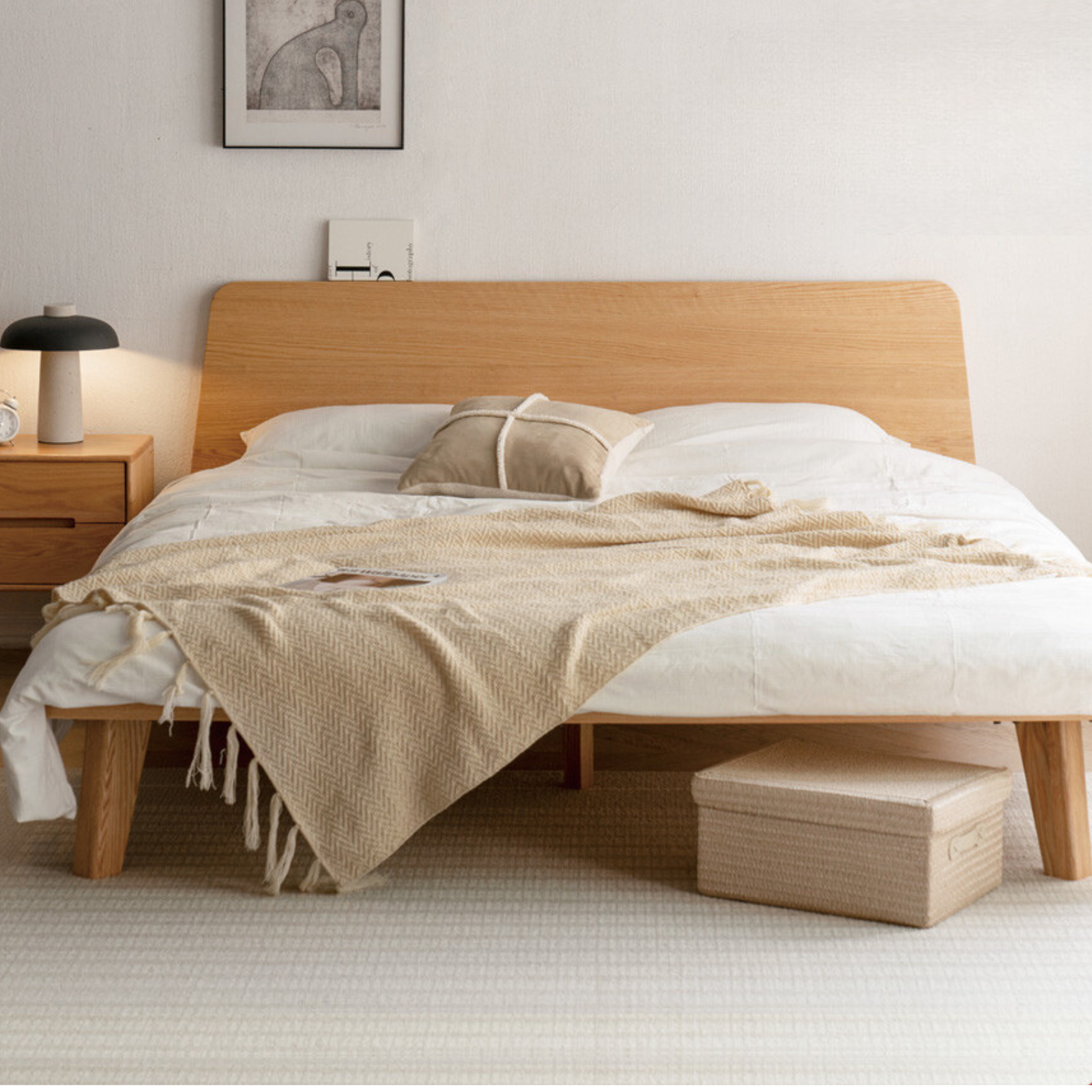 Oak Solid wood Bed