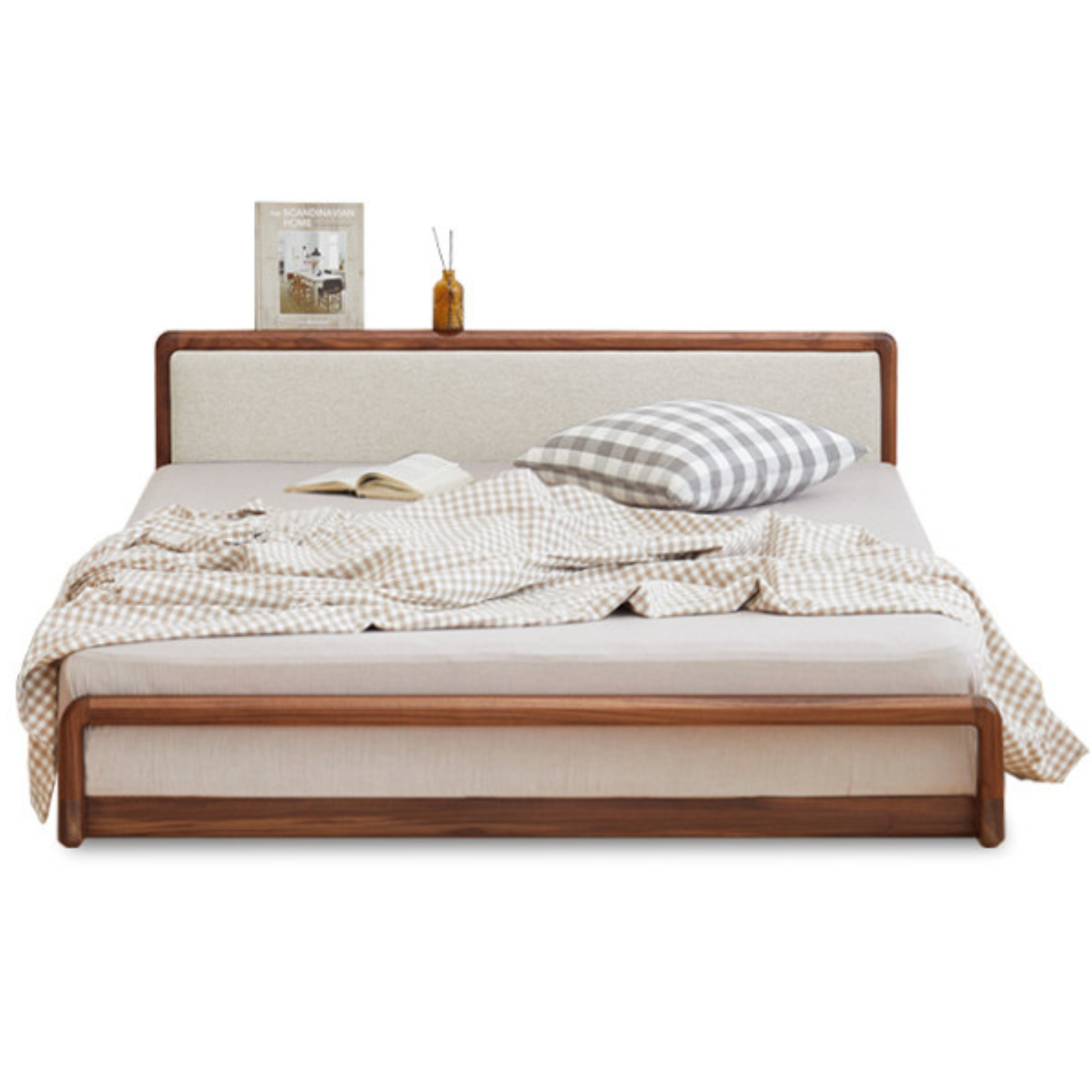 Ash solid wood modern simple Nordic style Platform Bed
