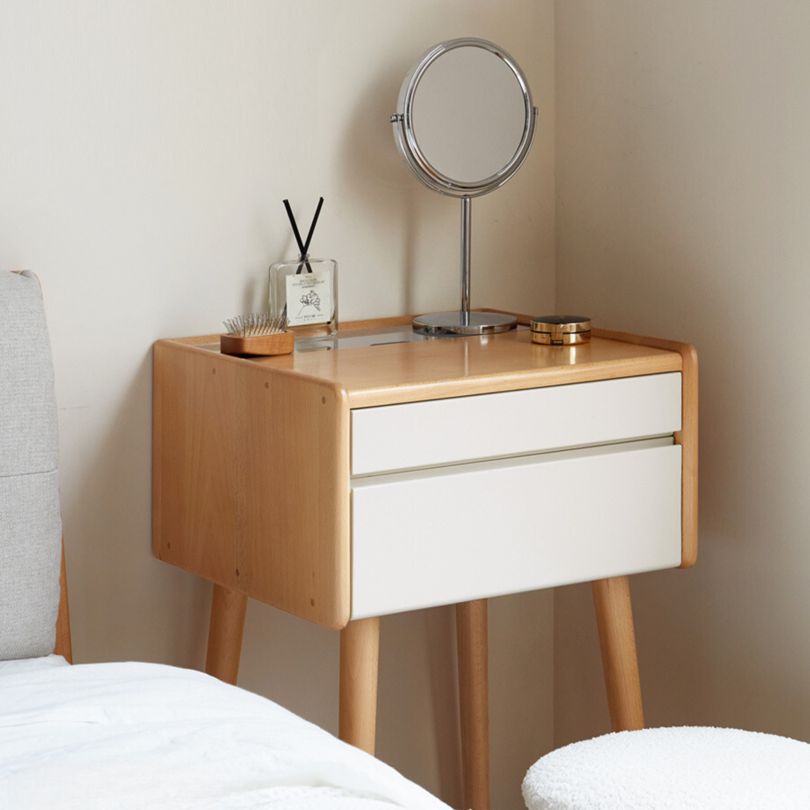 Solid wood dressing table bedroom modern simple small apartment Nordic –  dill and johan