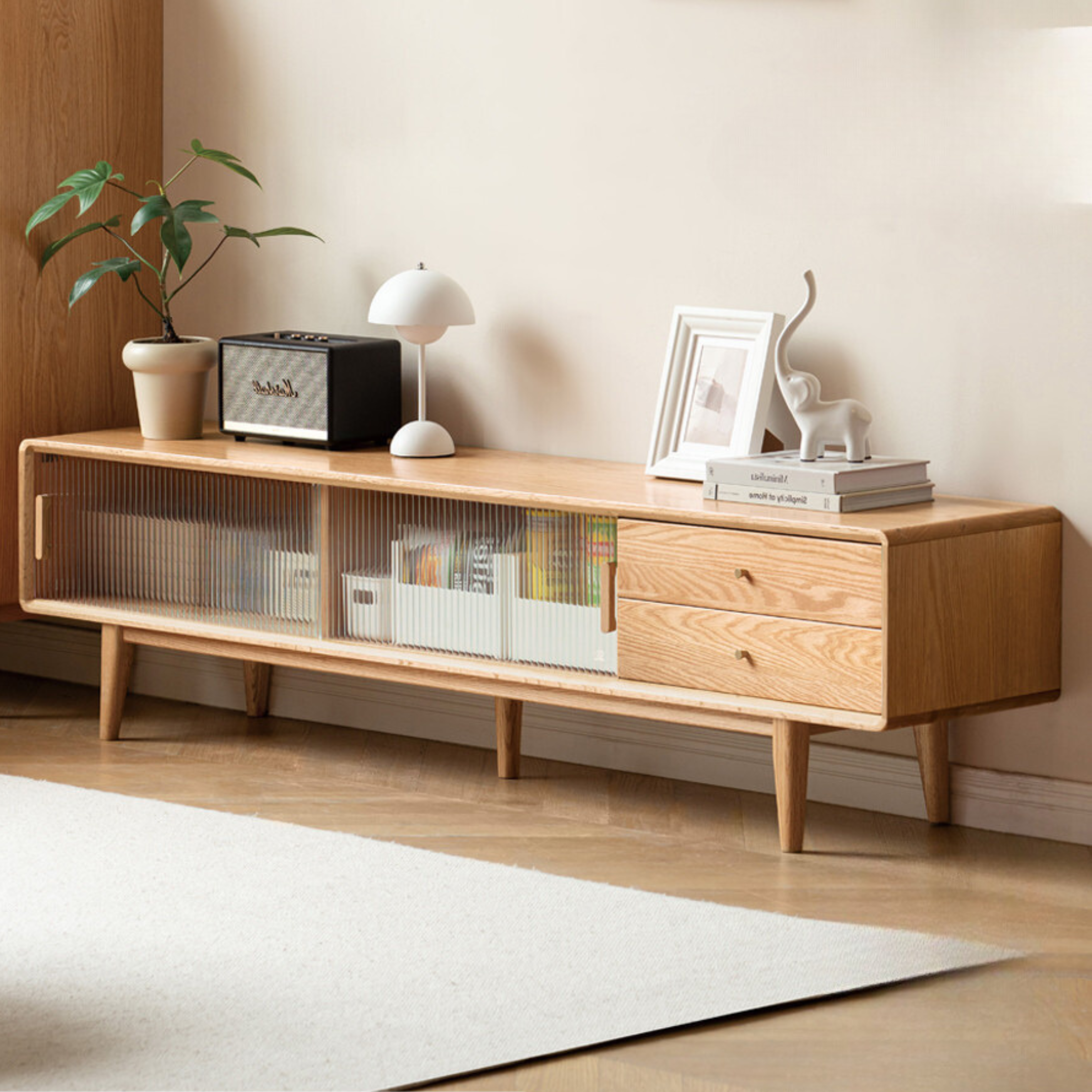 TV Cabinet Modern Oak solid wood"