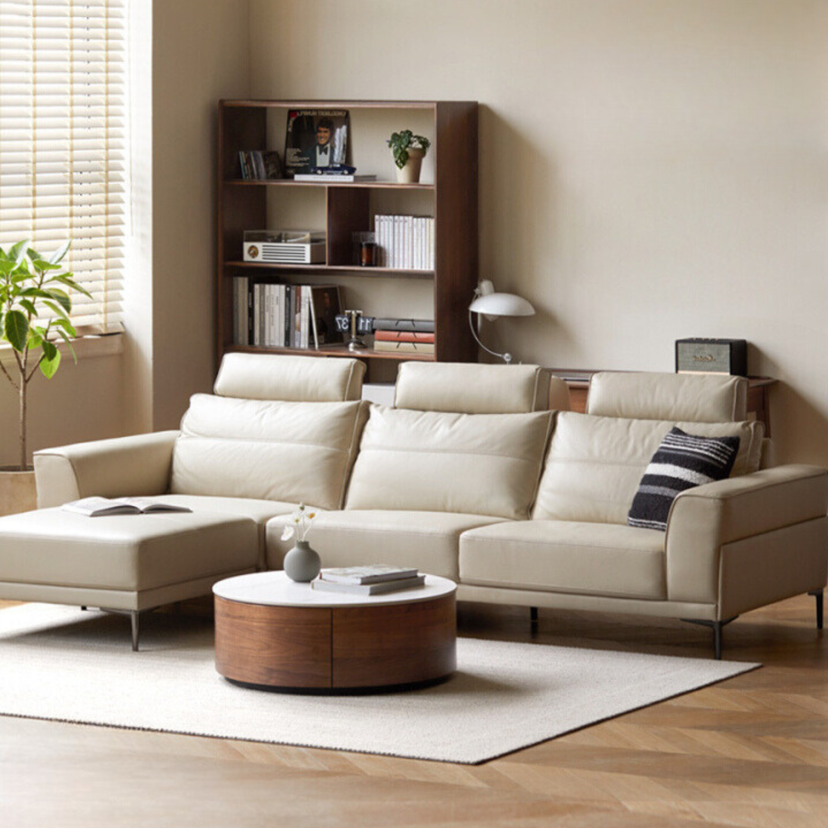 Leather Sofa, First Layer Cowhide Corner Sofa "
