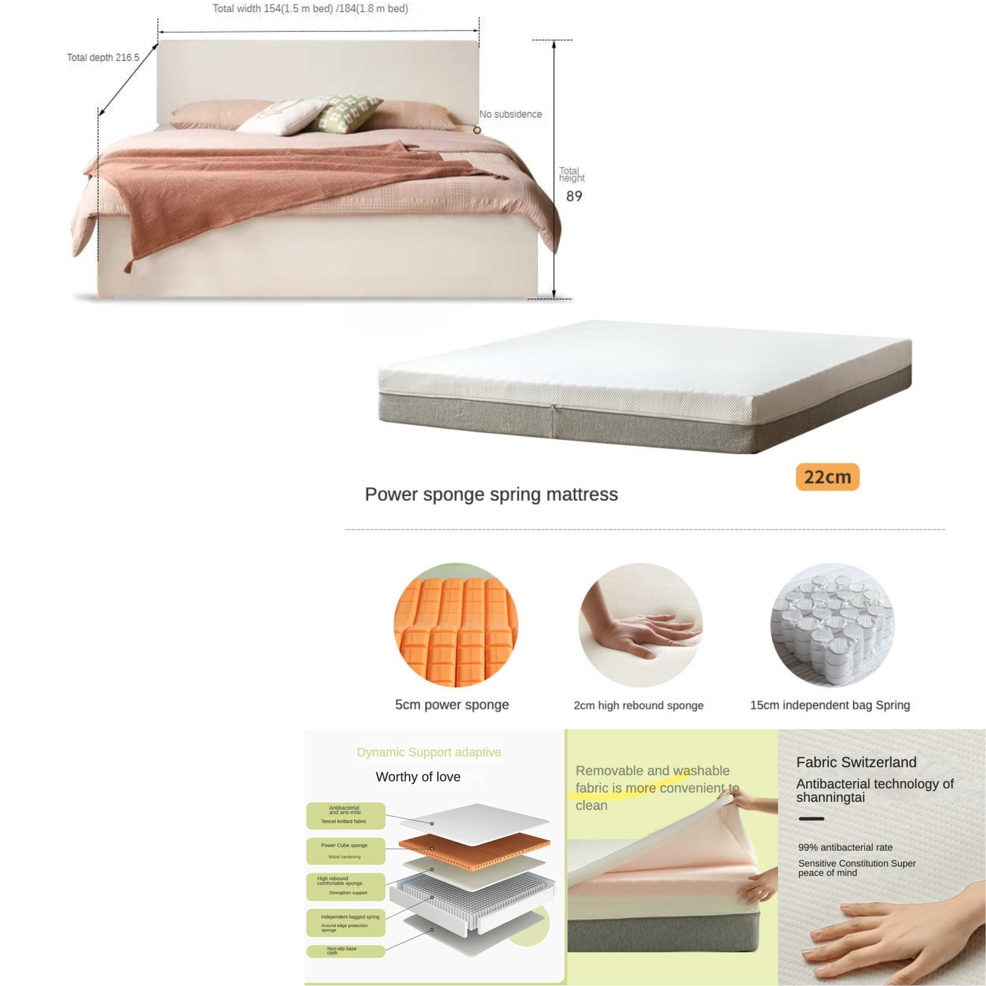 Poplar Solid Wood Box Bed, Cream Storage Bed_)