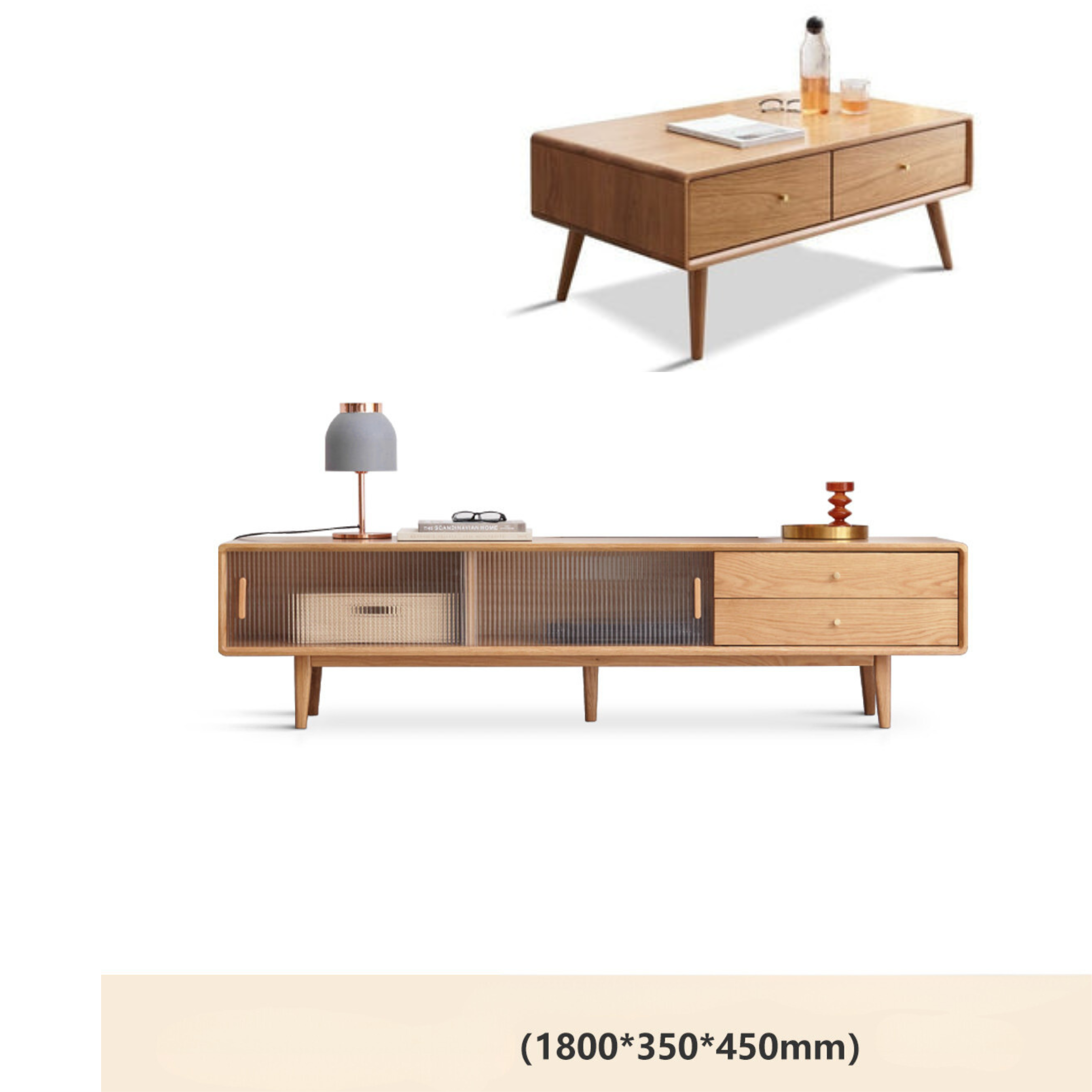Coffee table, tea table Oak solid wood"
