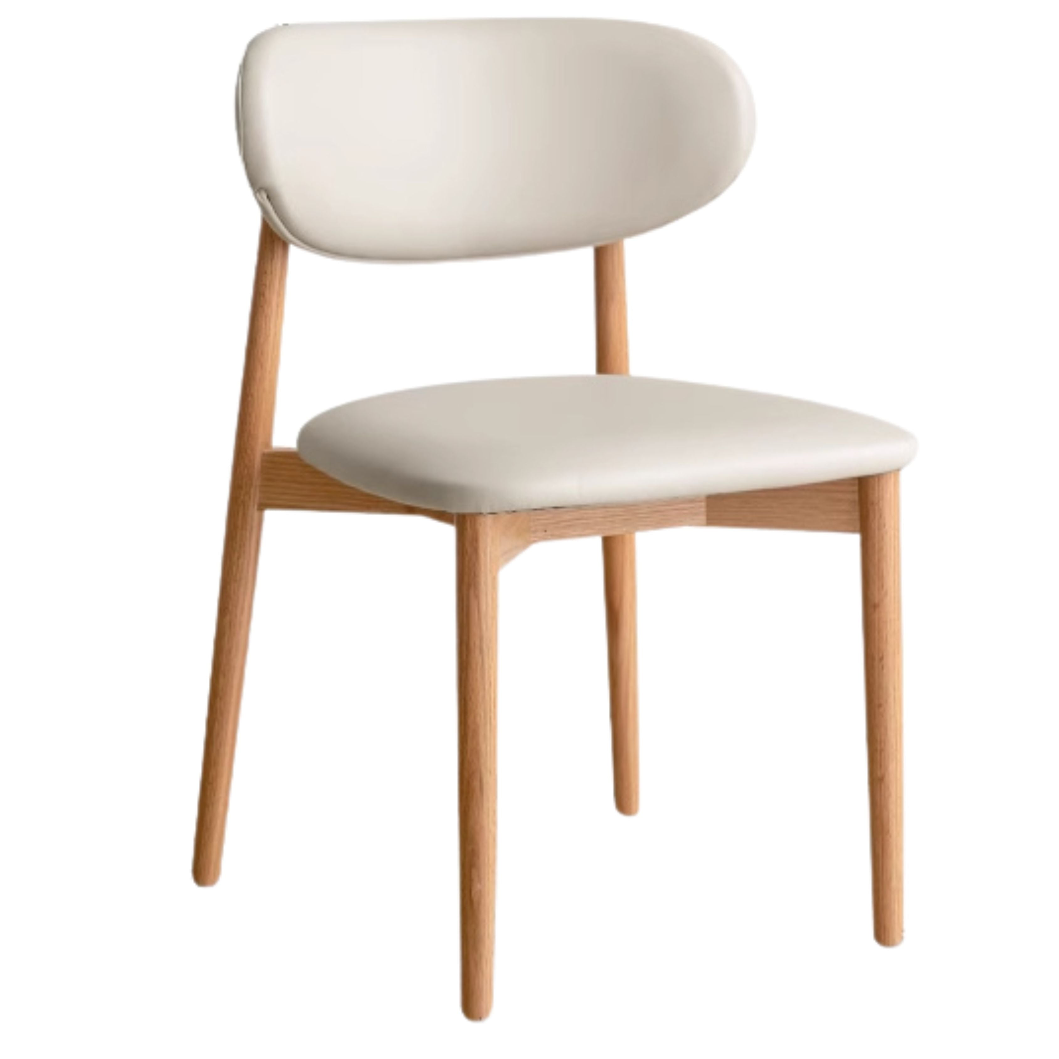 Oak, Ash Solid Wood Lamb Velvet Cloud Cotton Dining Chair