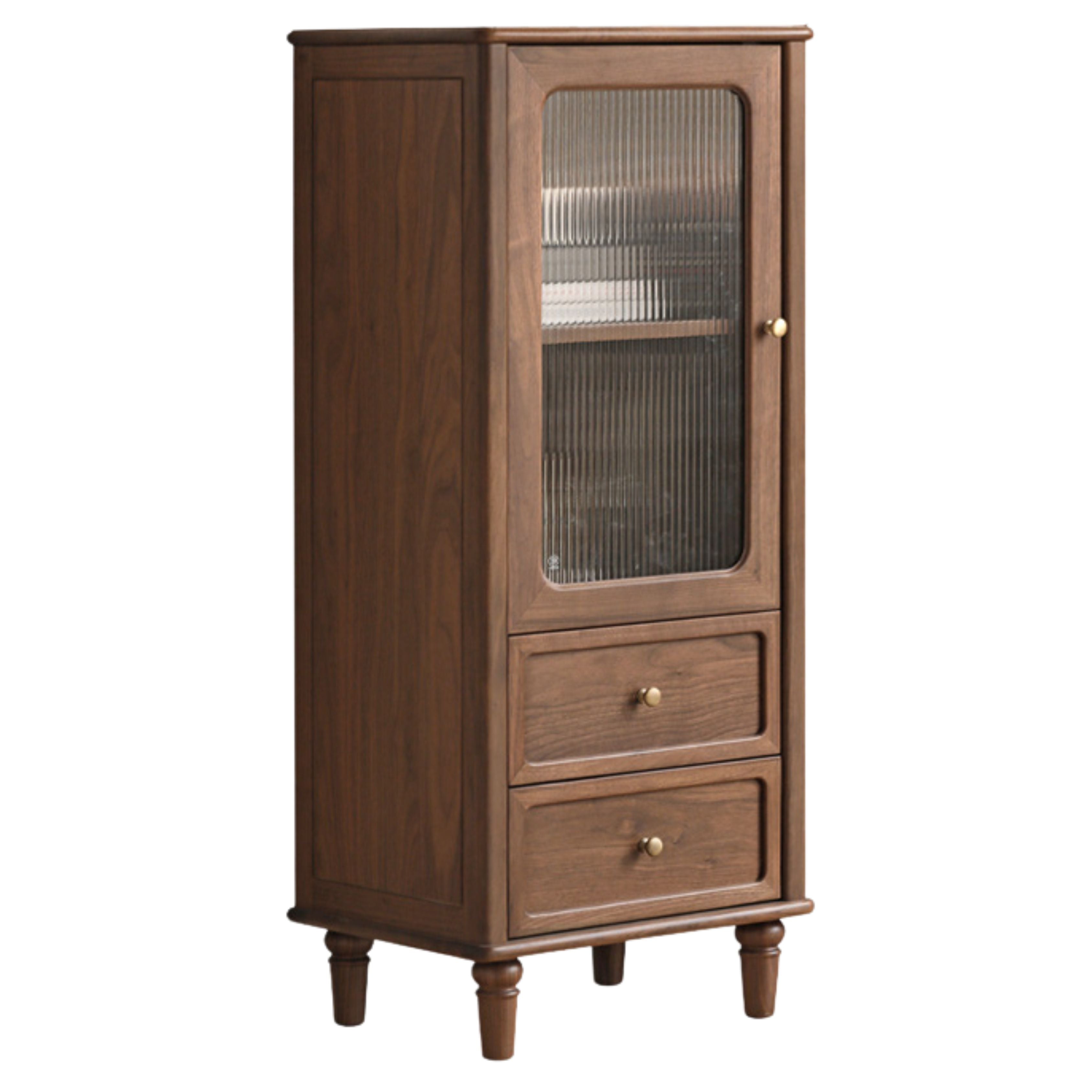 Poplar Solid Wood American Retro Side Cabinet