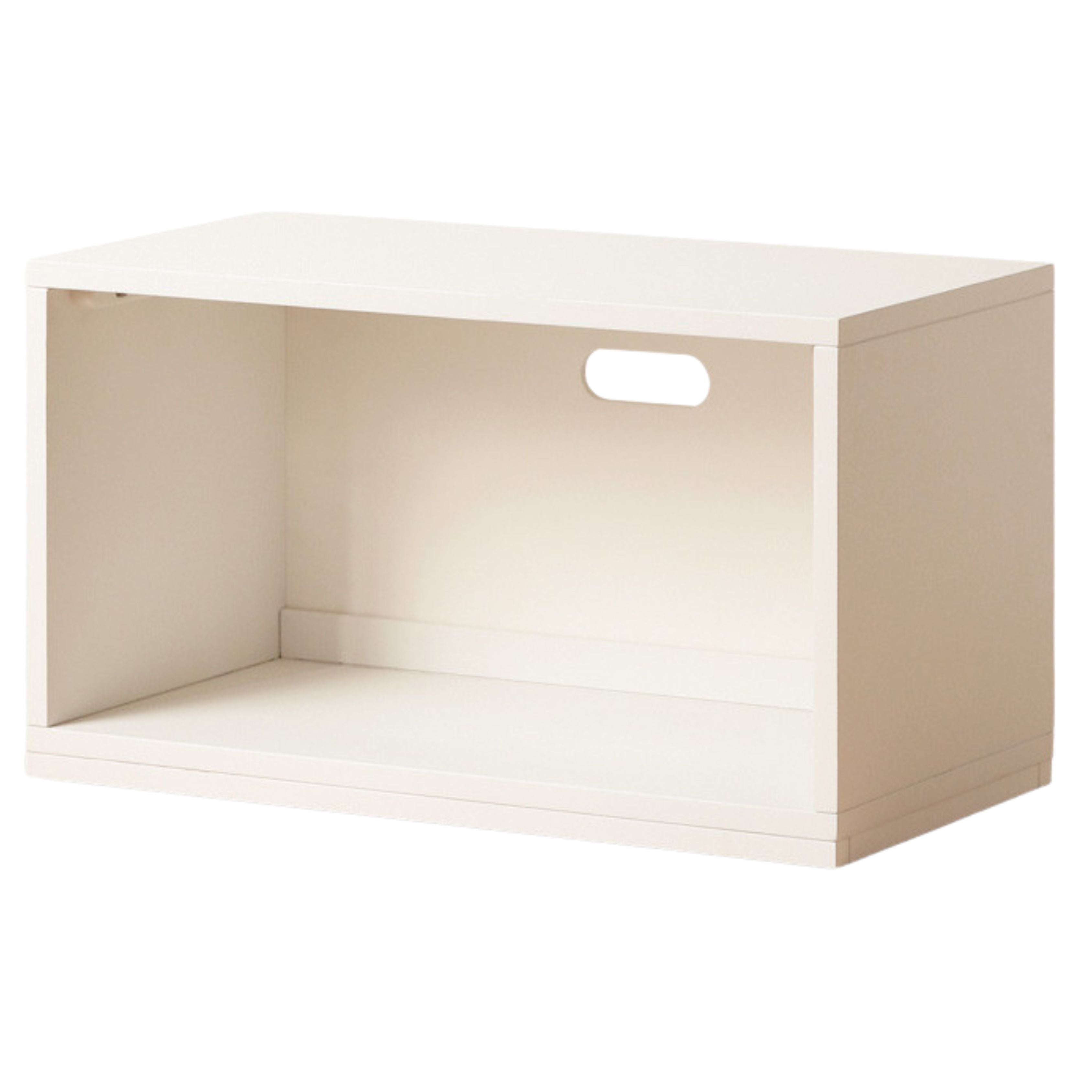 Poplar Solid Wood TV Cabinet Floor Cabinet Cream Style