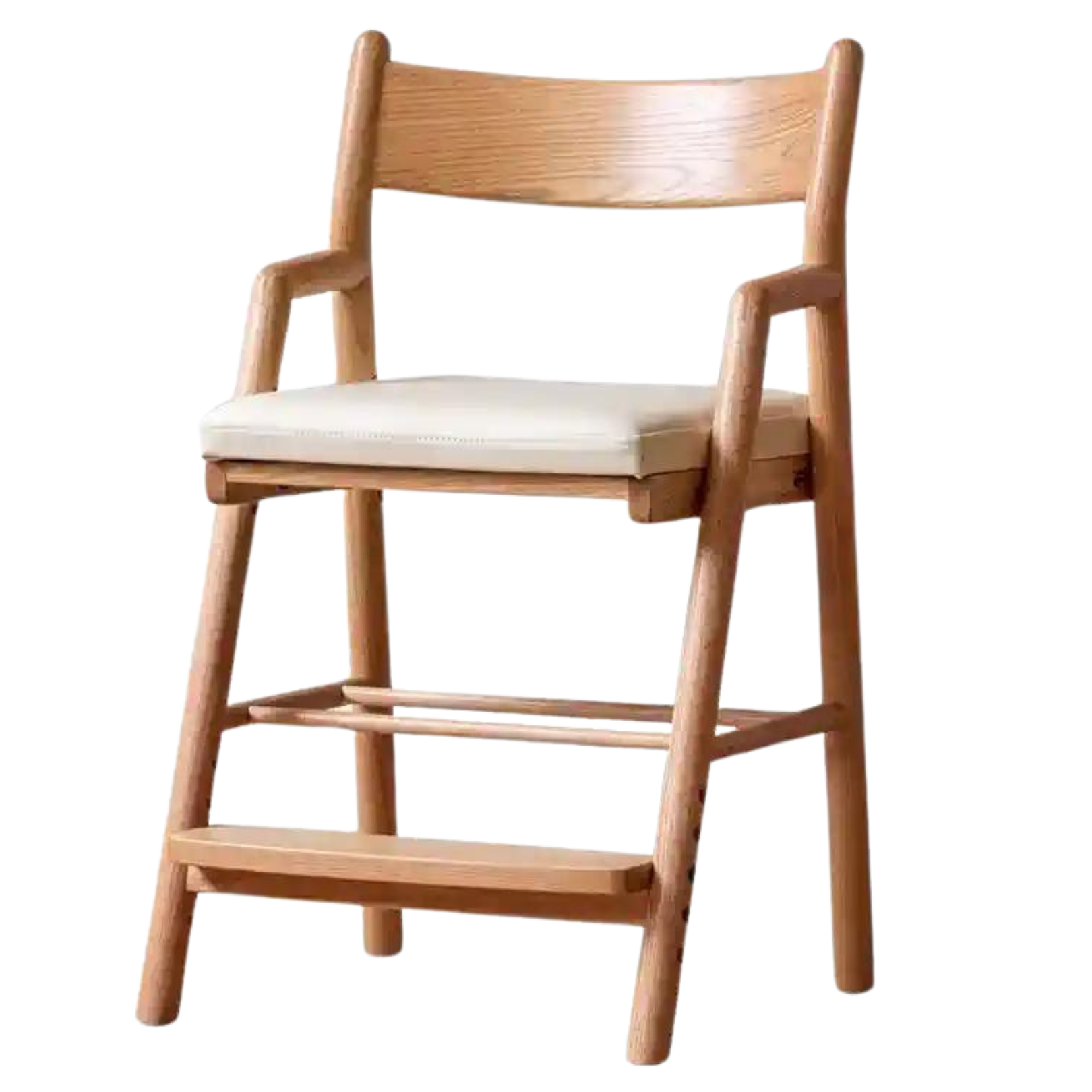 Oak solid wood Kids chair Height-adjustable