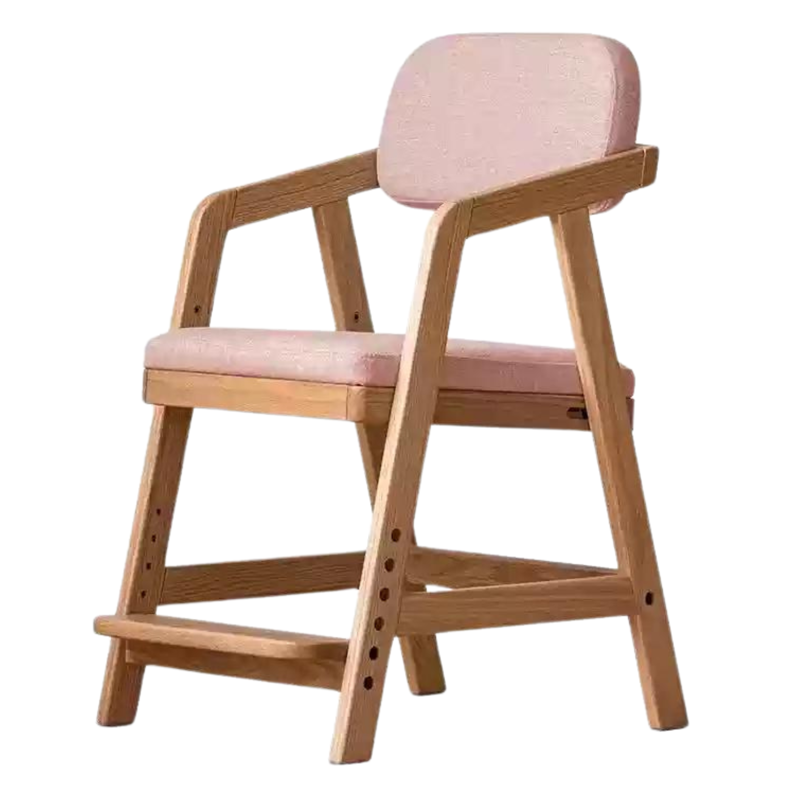 Oak solid wood Kids chair Height-adjustable