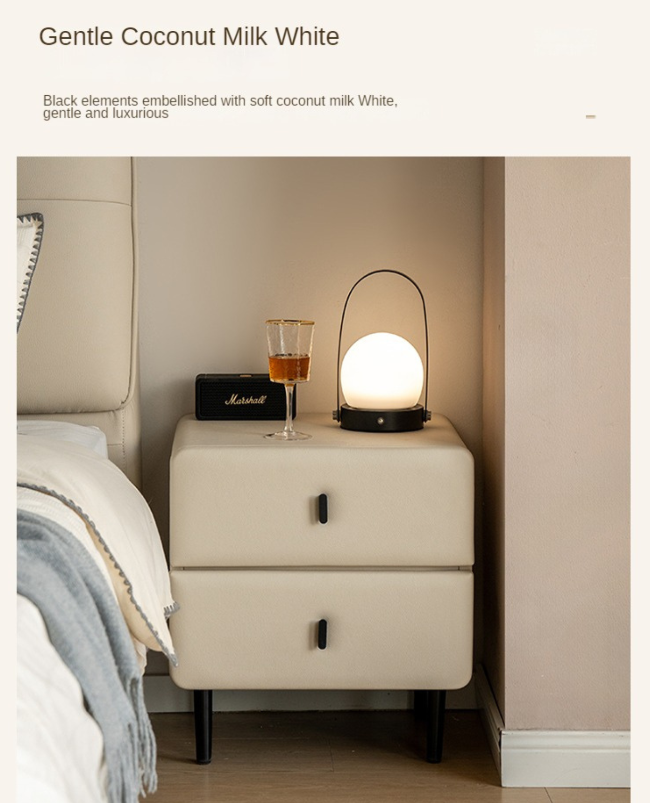 Soft Cream Style nightstand