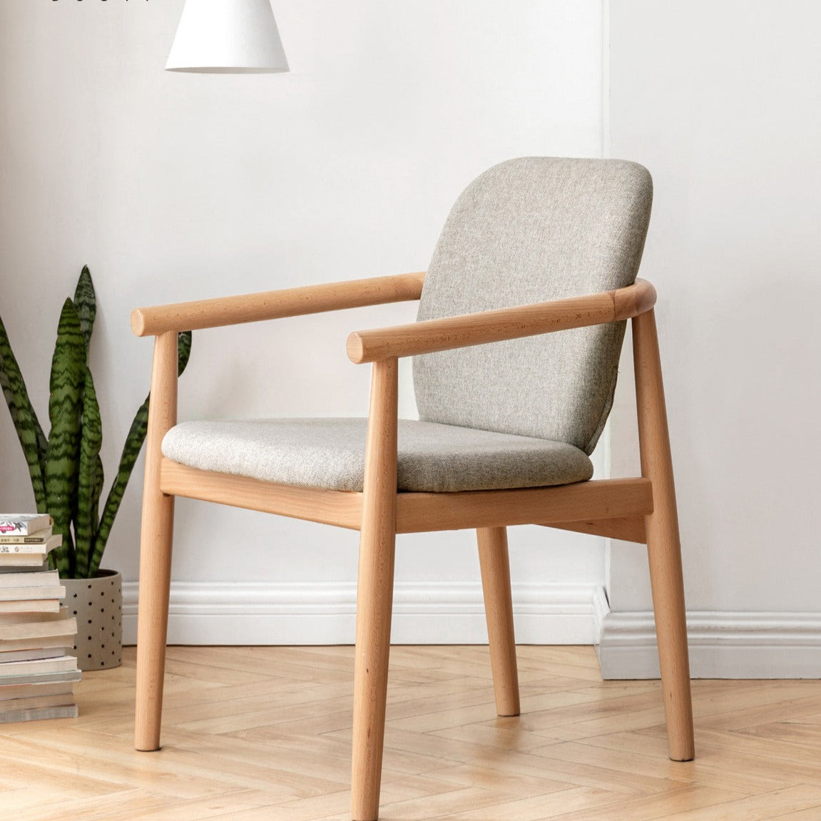 Beech solid wood armchair Nordic"-