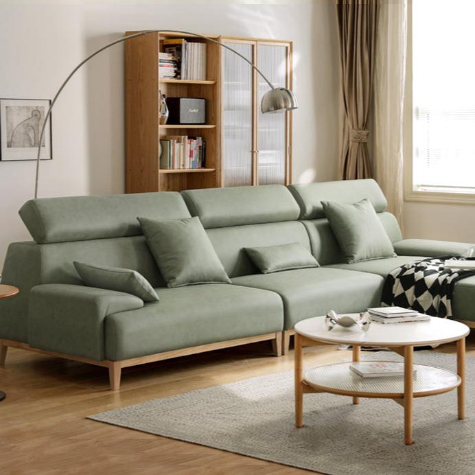 Fabric Combination High Back Sofa