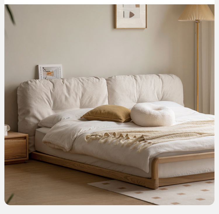 Technology cloth floor bed Ash solid wood "_)