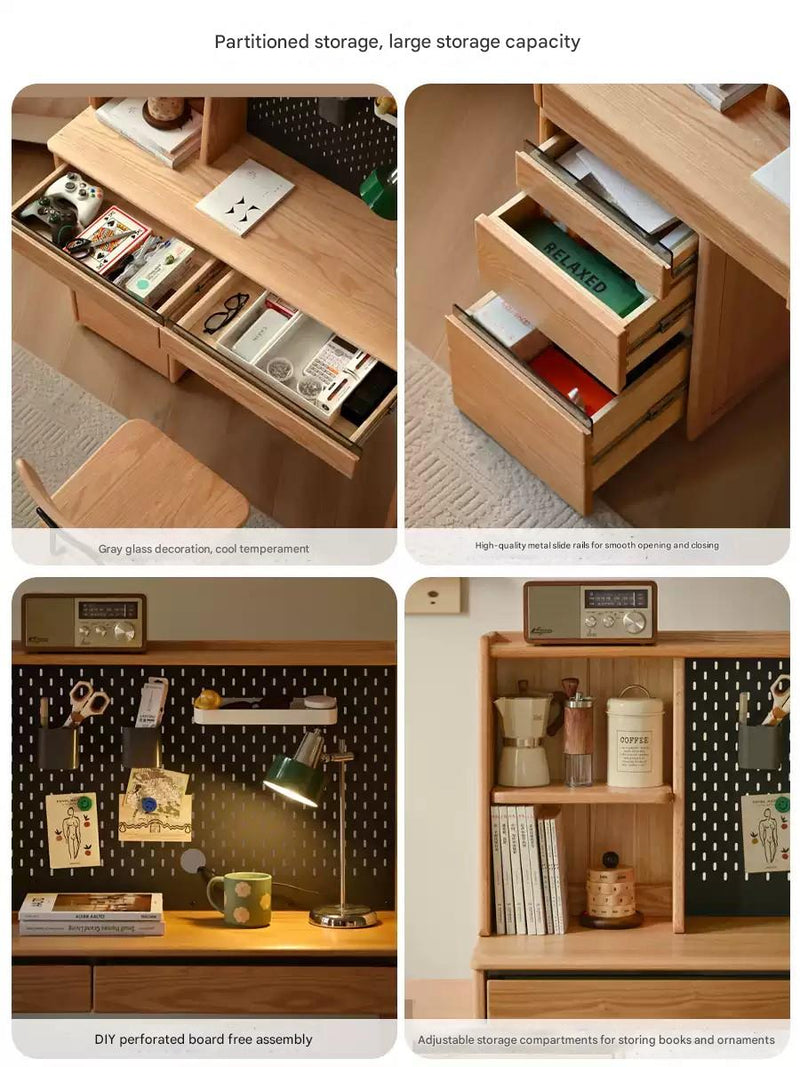 Solid Wood Desk Study Modern Simple Computer Desk Oak Desk Home ...