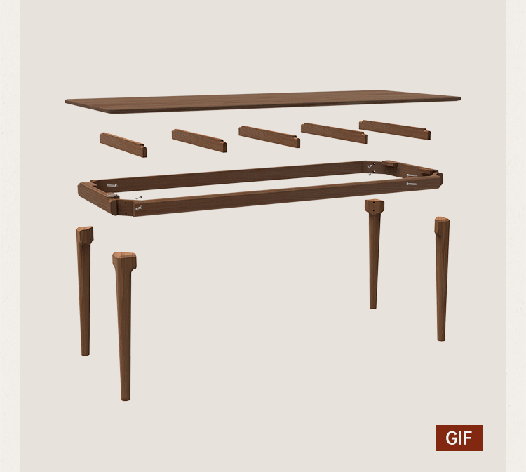 Sandalwood Solid Wood Modern Style Office Desk