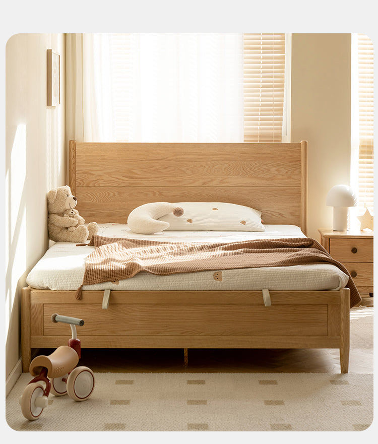 Beech, Oak Solid Wood Children's Box Bed