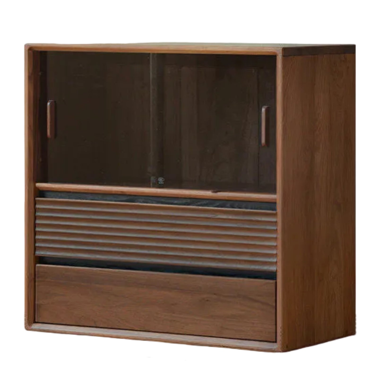 Sandalwood, Oak, Black Walnut, Ash Solid Wood Light Luxury Style Module Bookcase