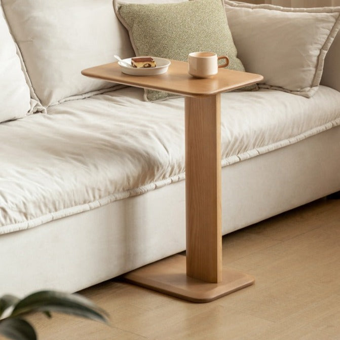 Ash, Black walnut Solid Wood Side Table Modern Simple "