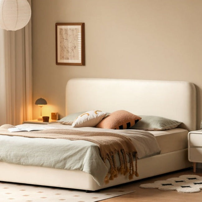 Floor-standing soft bed Cream Style Technology Cloth_)