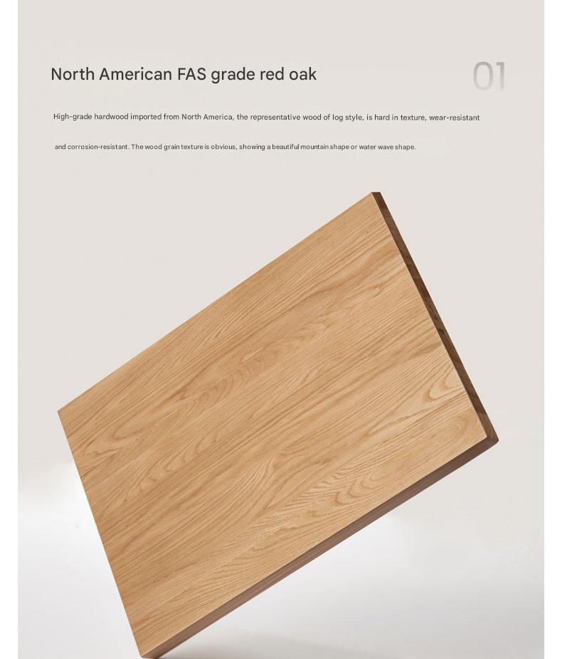 Oak solid wood platform bed, headboard-free bed suspension bed.
