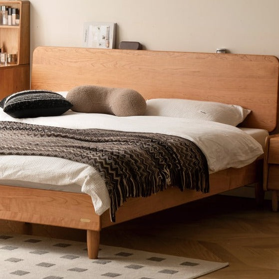 Cherry Wood Bed Modern"