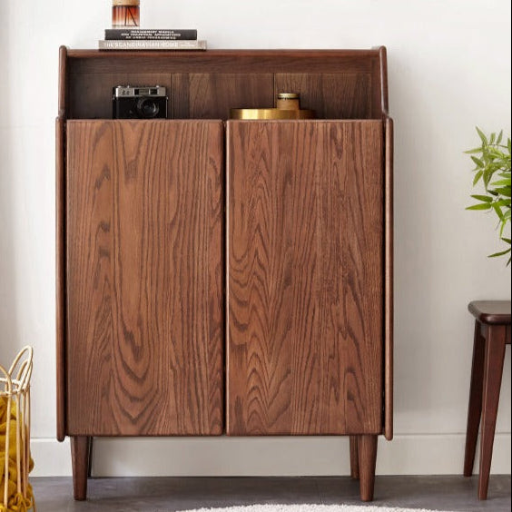 Oak Solid Wood Shoe Entrance Porch Cabinet