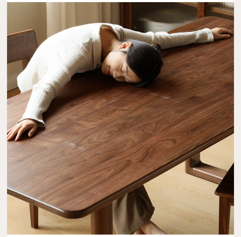 Black Walnut Solid Wood Full Large Plate dining Table