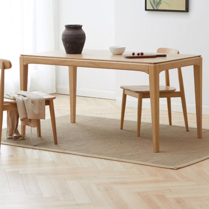 Ash Solid Wood Rectangular Modern Dining Table