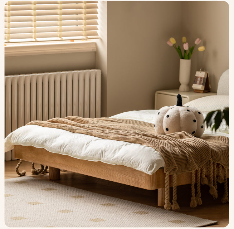 Oak Solid Wood Lamb Fleece Soft Suspension Cream Bed_)