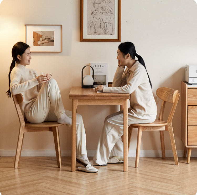 Oak Solid Wood Folding Dining Table