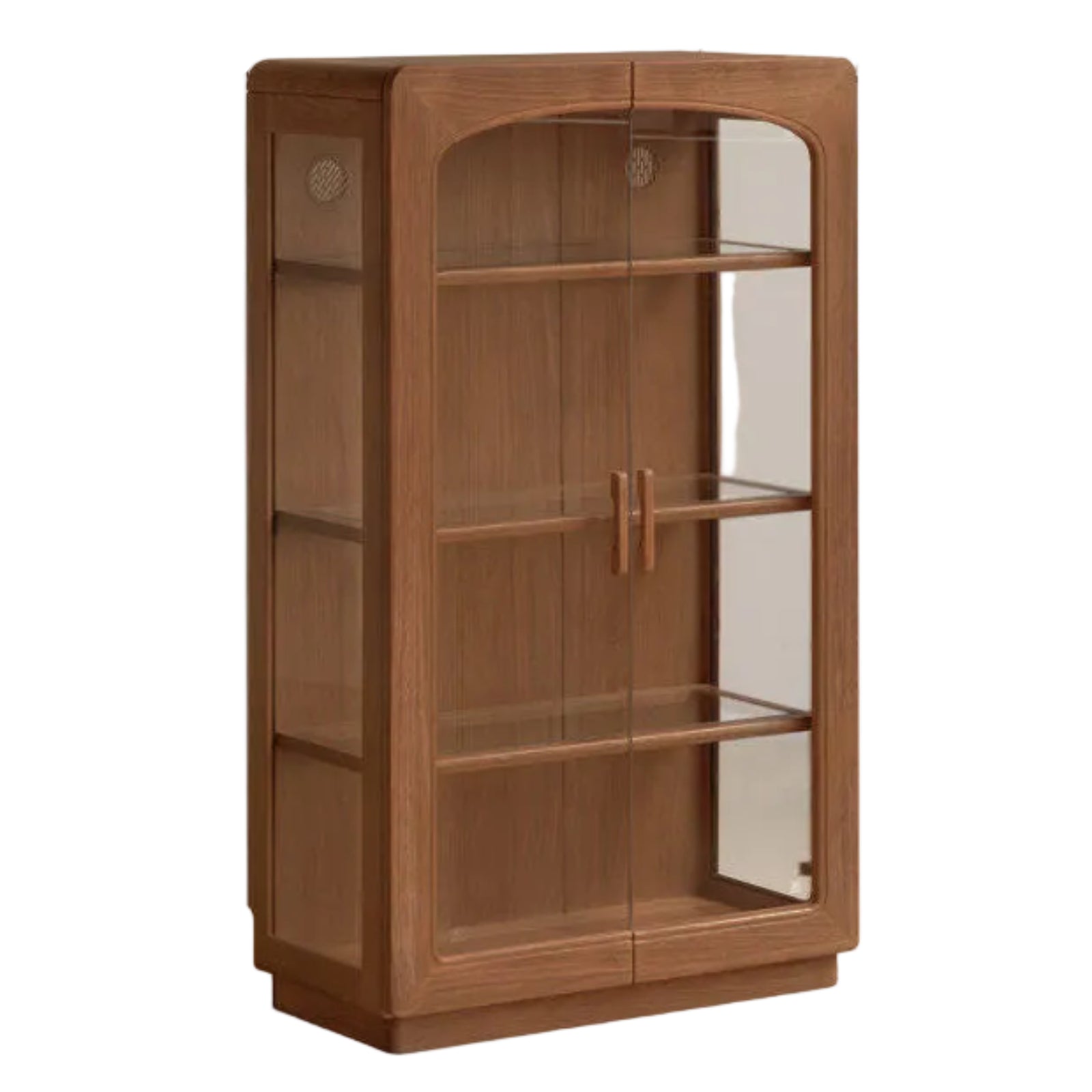 Cherry, Black Walnut  Solid Wood Retro Style With Light Side Cabinet.